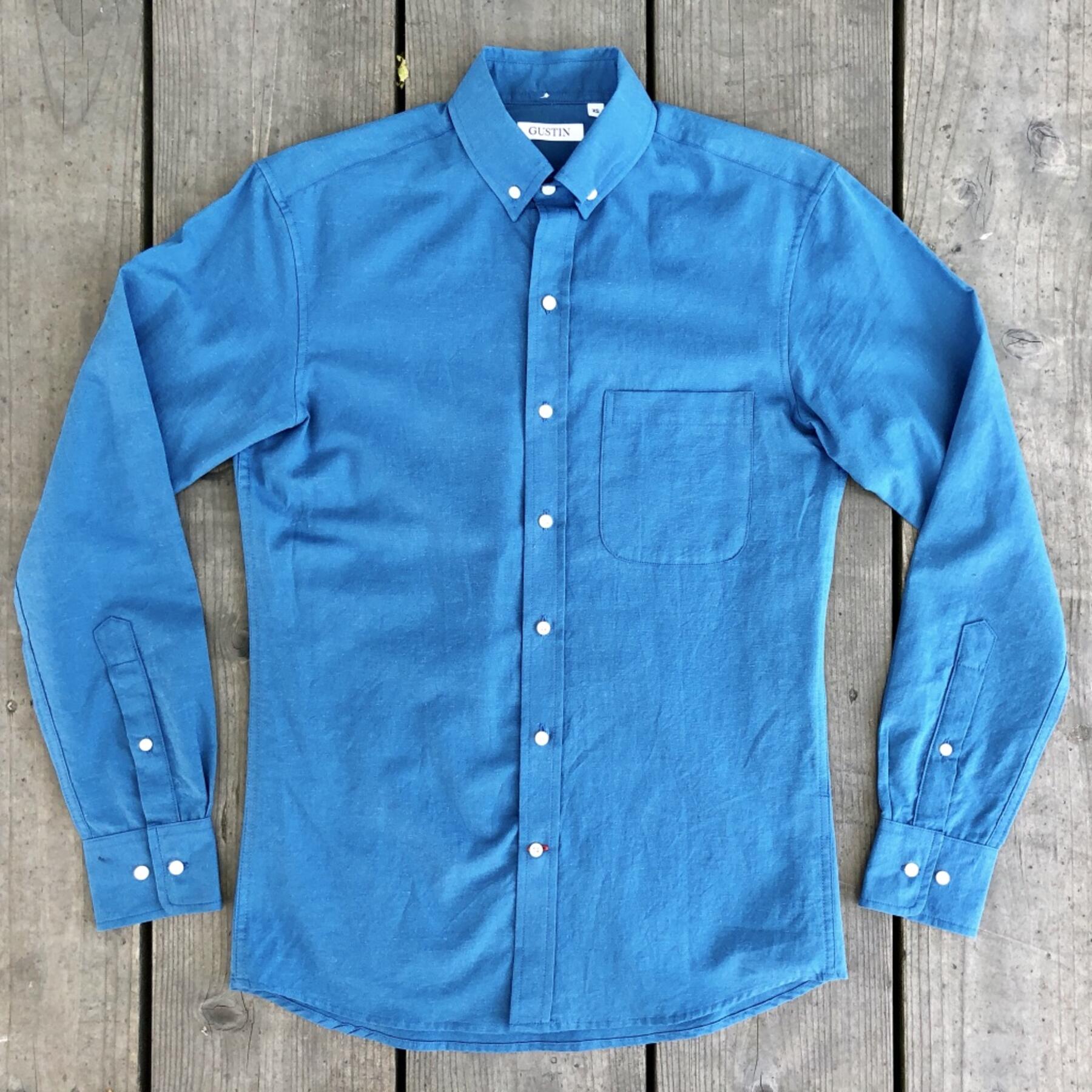 gustin #594 double blue hemp chambray
