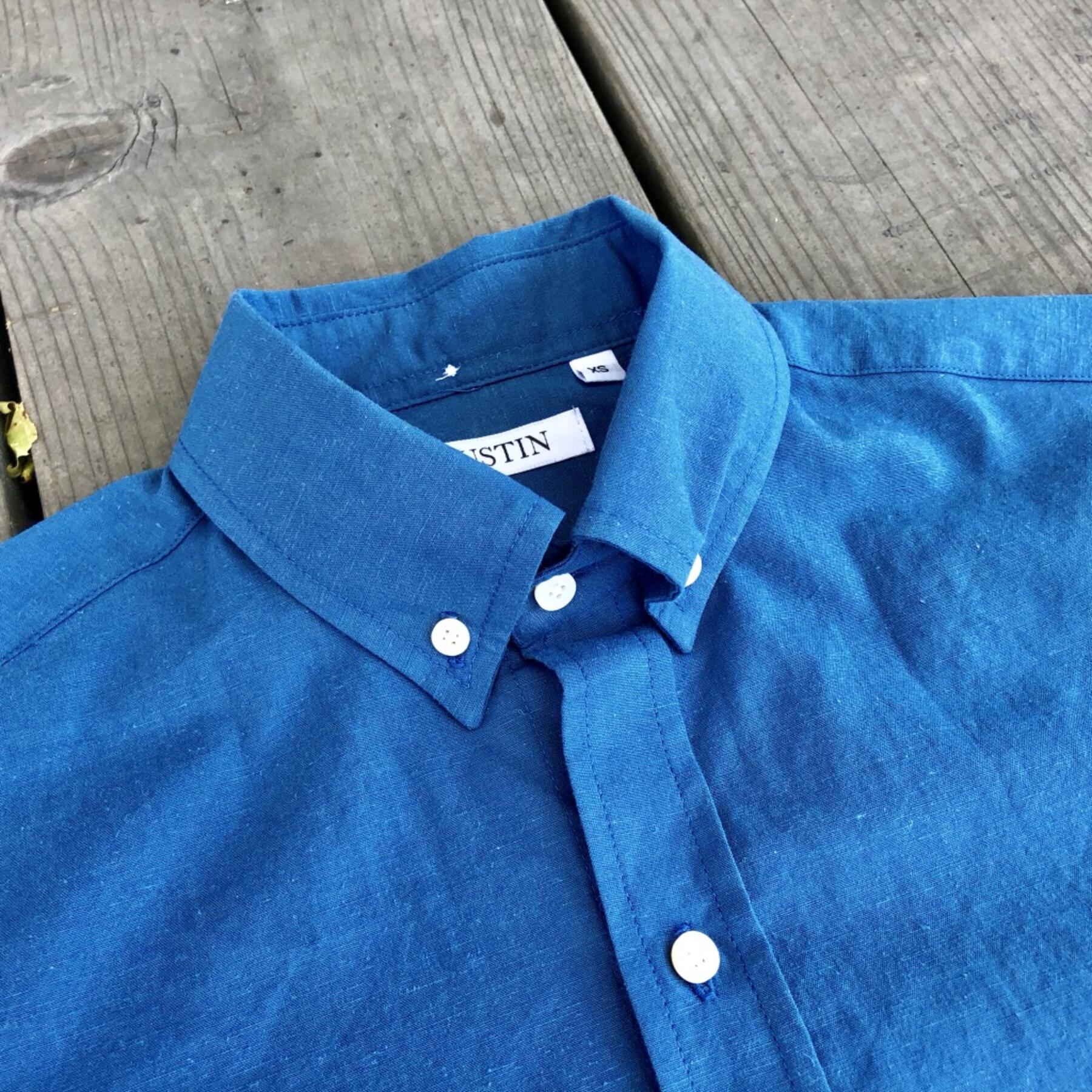 gustin #594 double blue hemp chambray