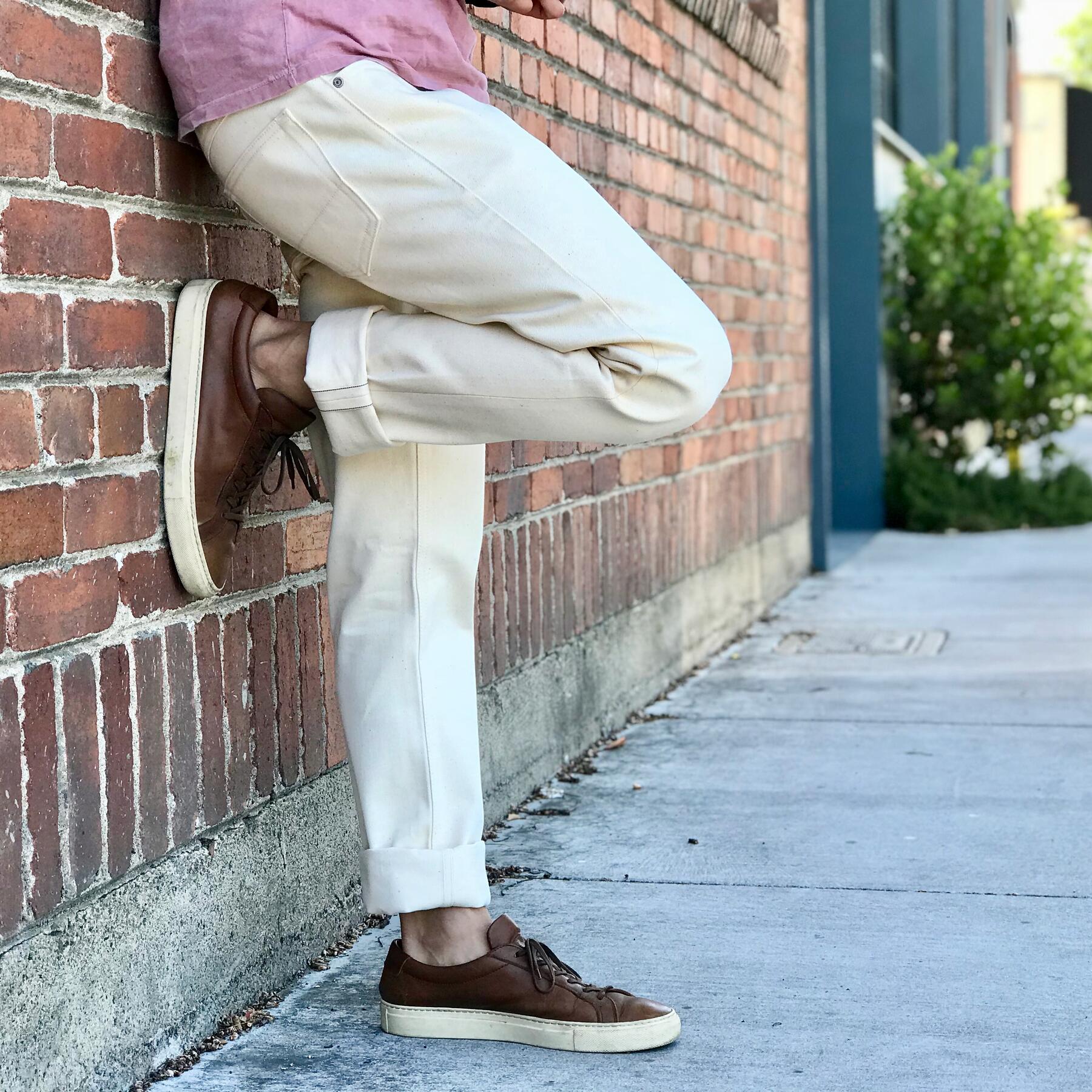 gustin #375 cone natural selvedge twill