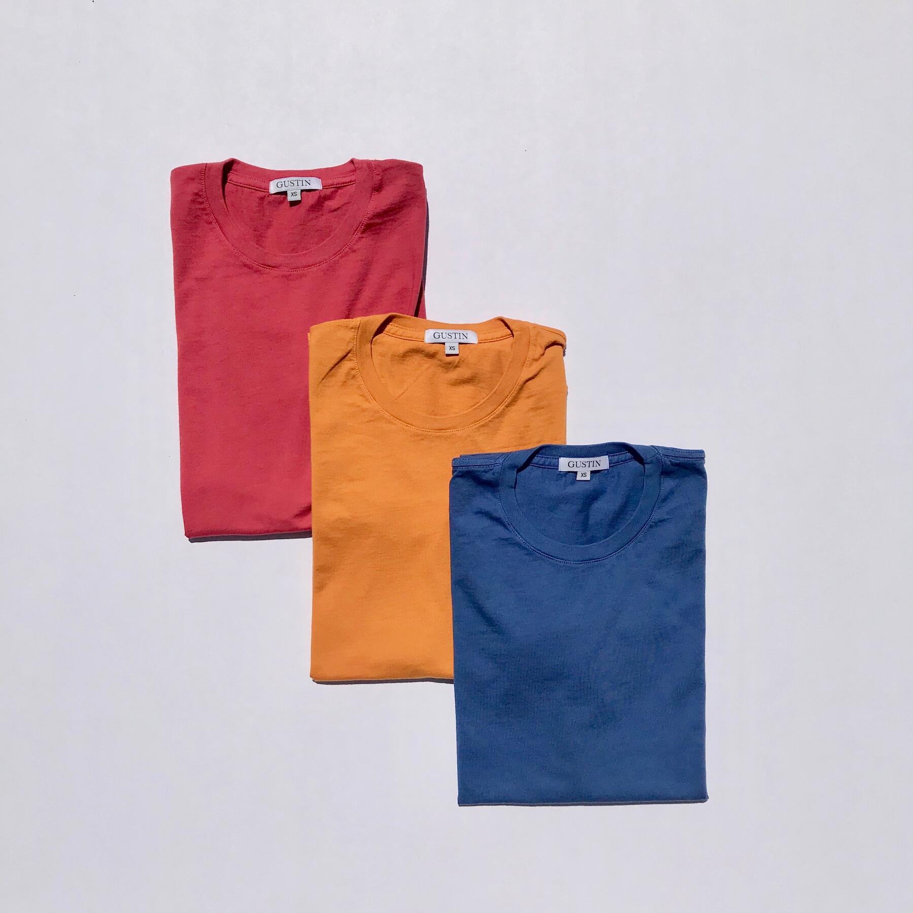 gustin usa t-shirt 3pk (crimson, orange, faded blue)
