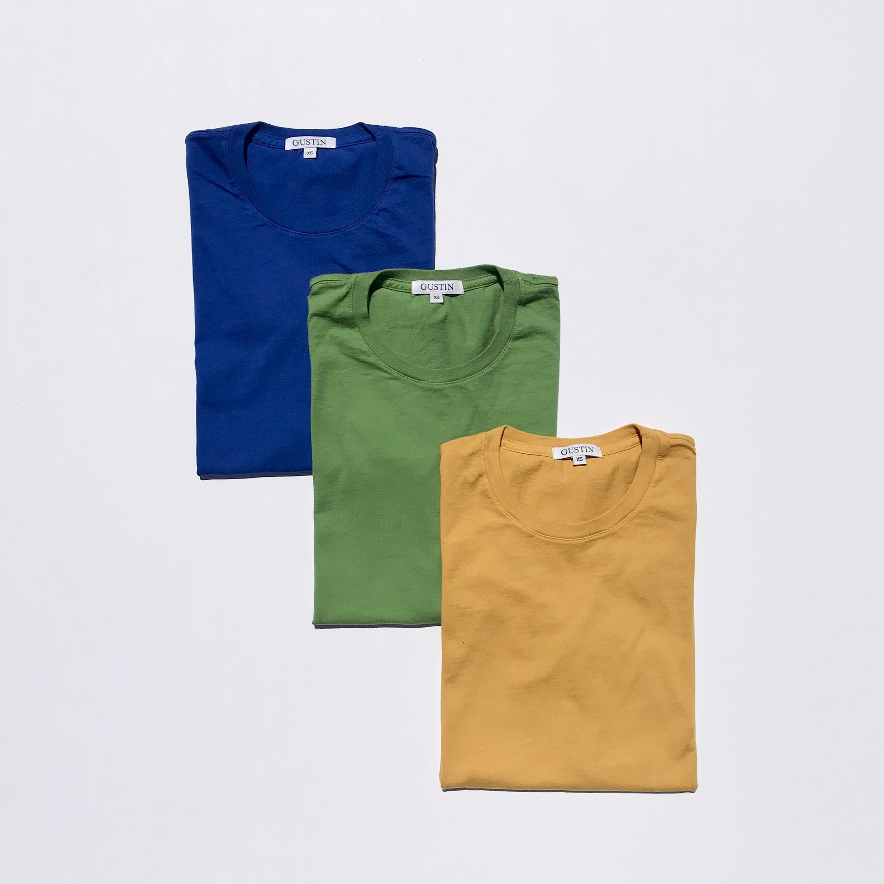 gustin usa t-shirt 3pk (royal blue, fern green, gold)