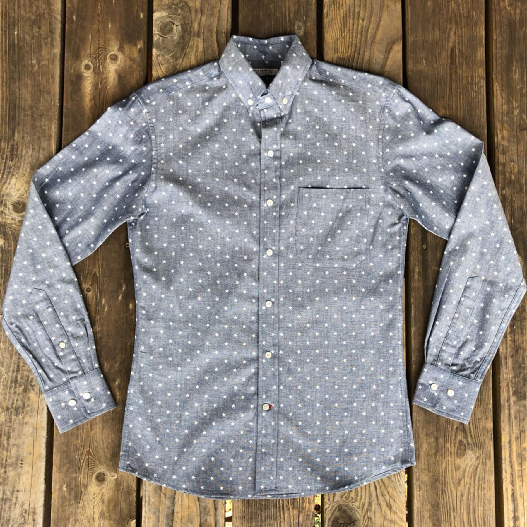 gustin #597 indigo star chambray