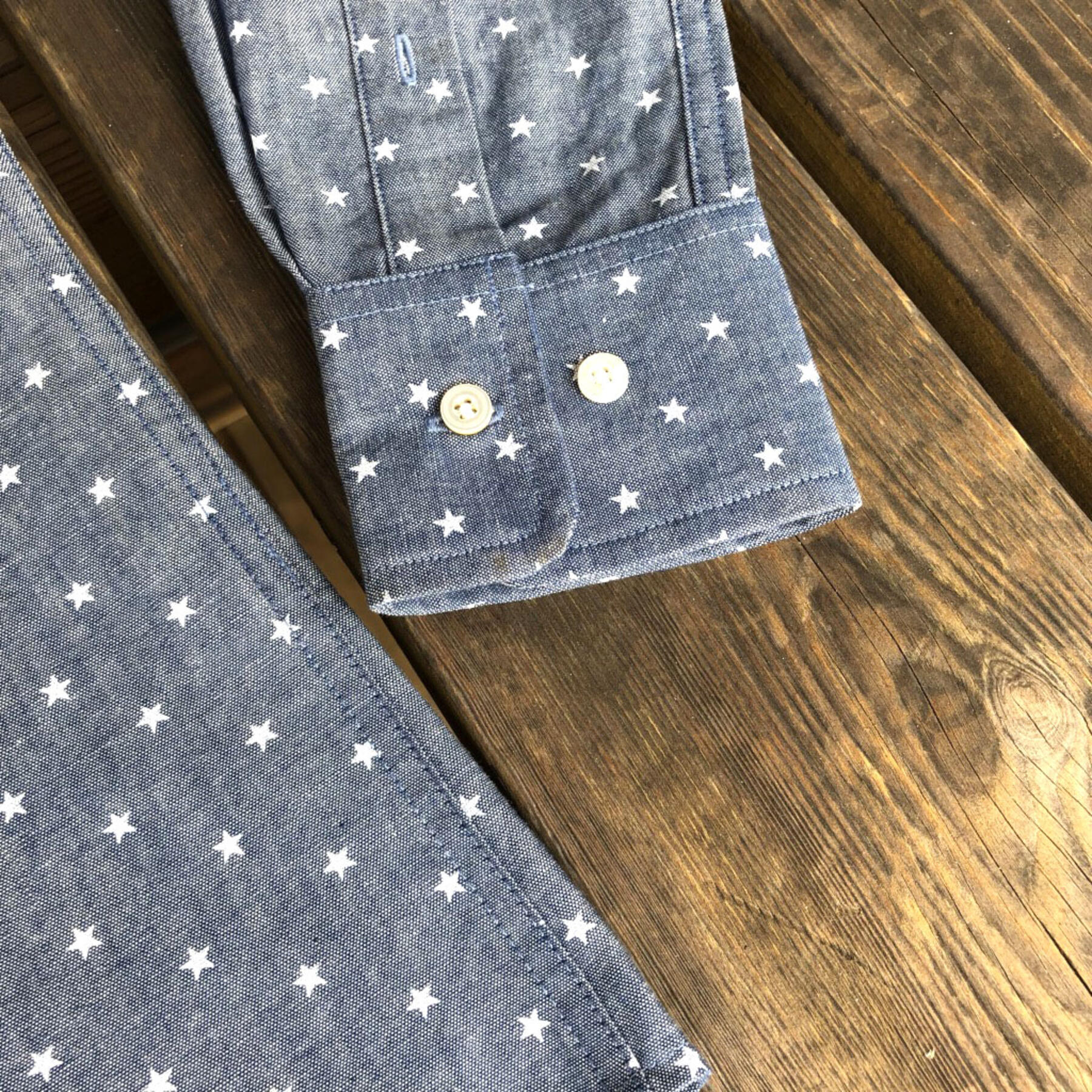gustin #597 indigo star chambray