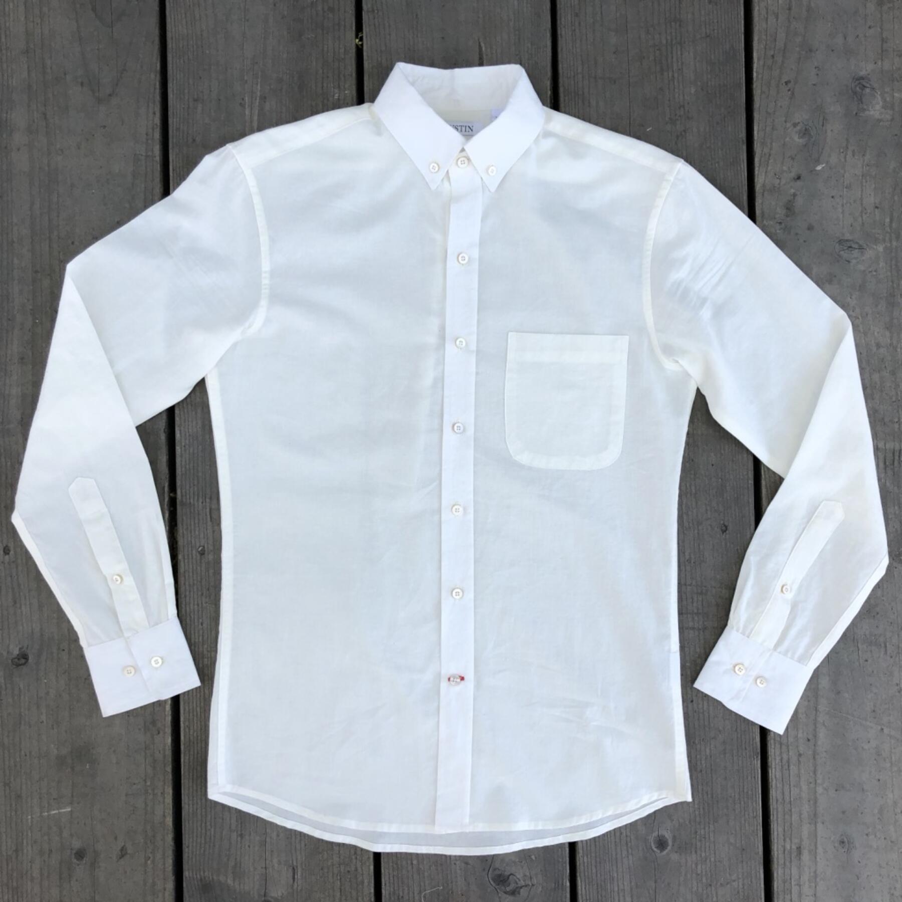 gustin #598 white hemp chambray