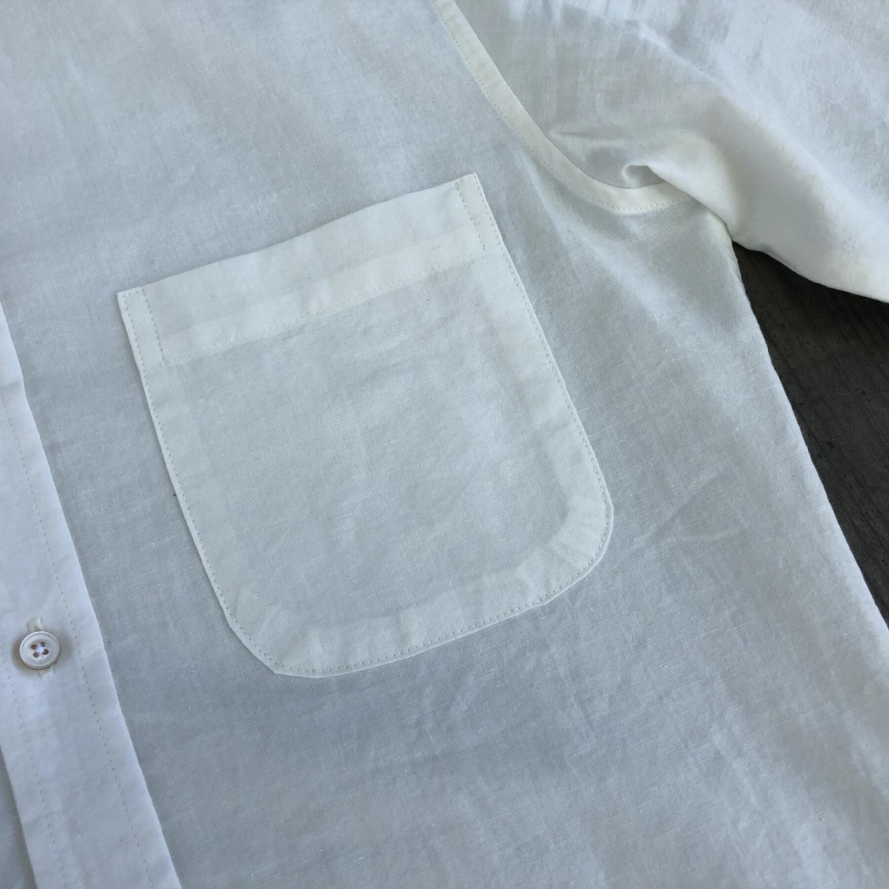 gustin #598 white hemp chambray