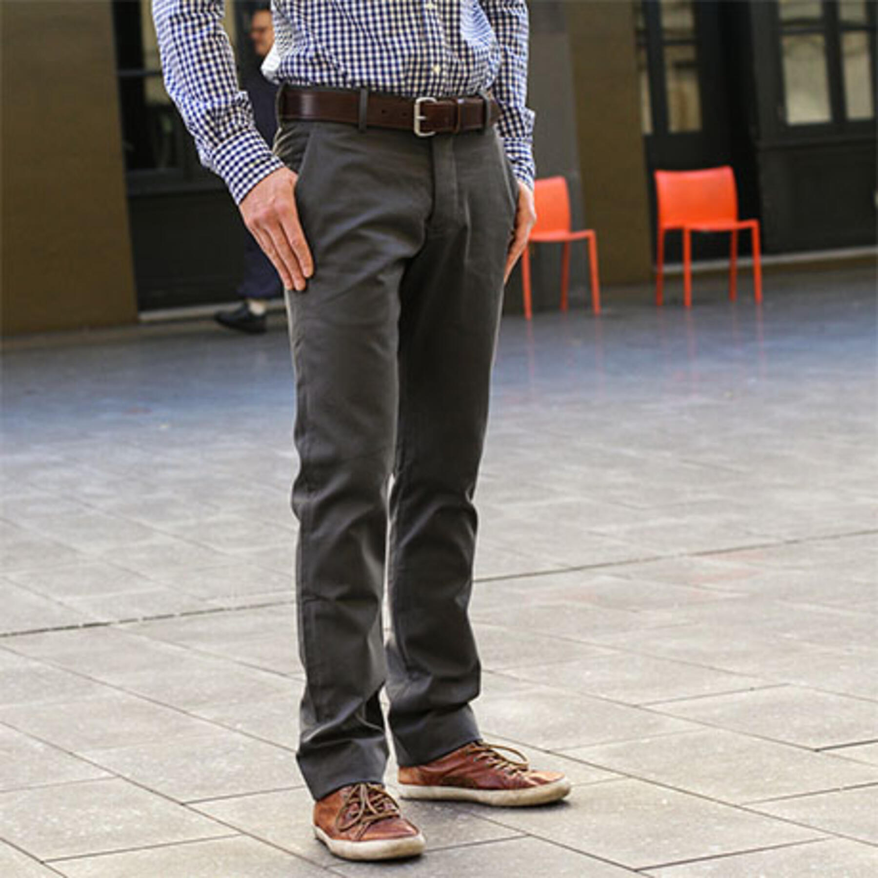 gustin #176 blue grey american chinos