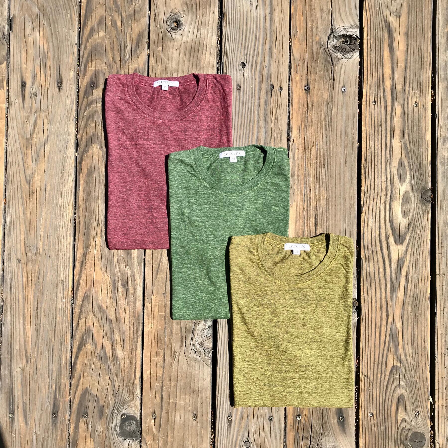 gustin usa heather t-shirt 3pk (crimson, fern green, gold)
