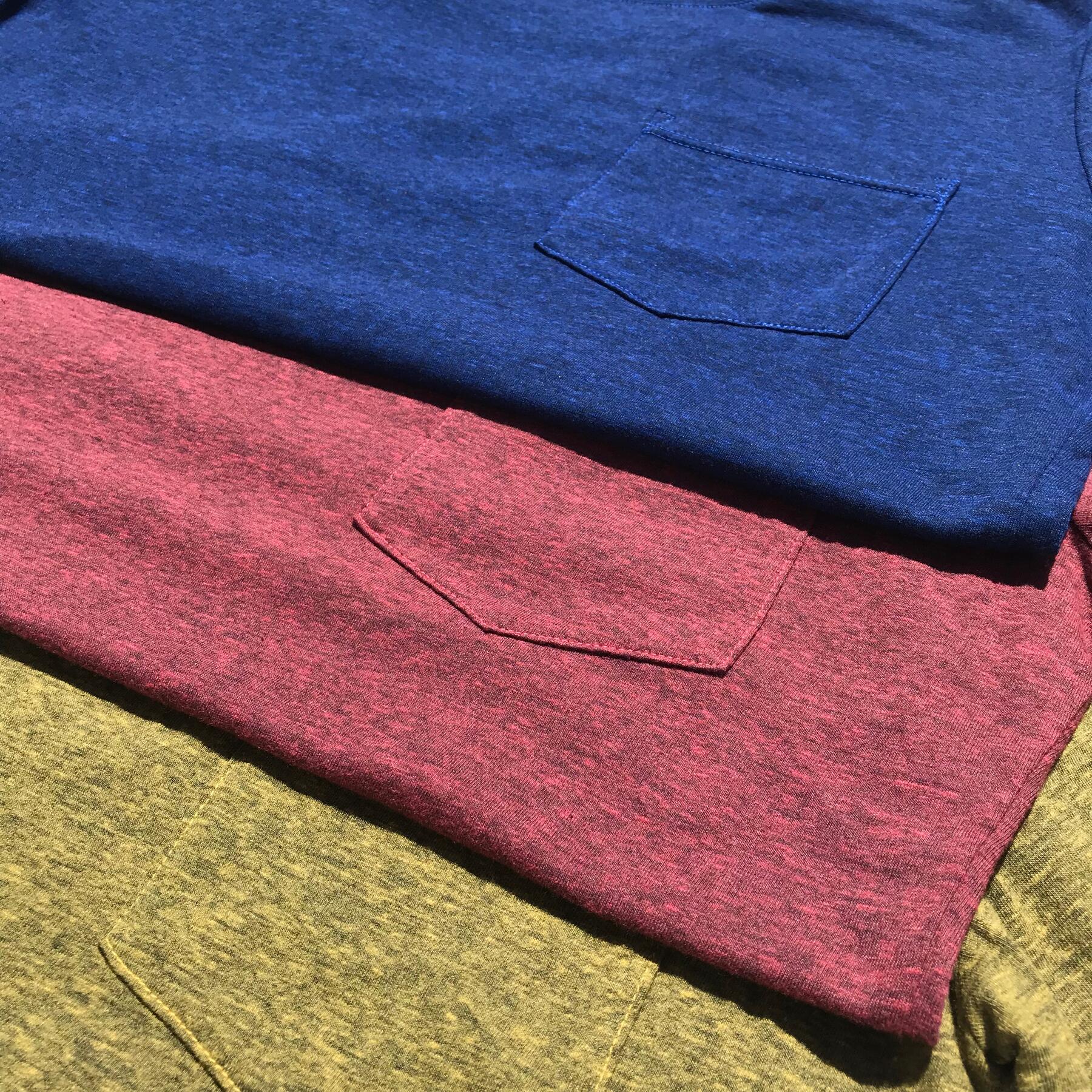 gustin usa heather pocket t-shirt - 3pk (royal blue, crimson, gold)