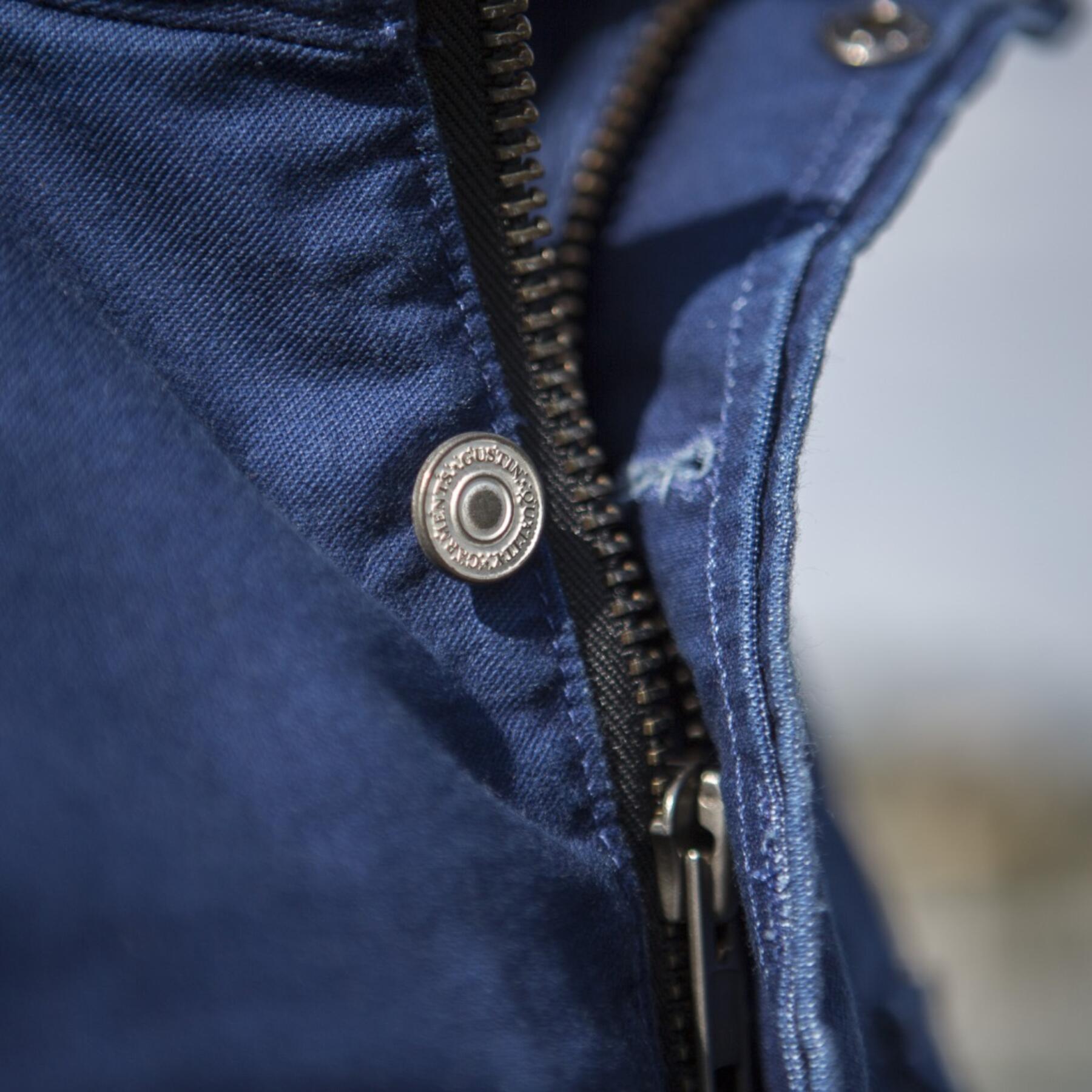 gustin field jacket - indigo dyed moleskin