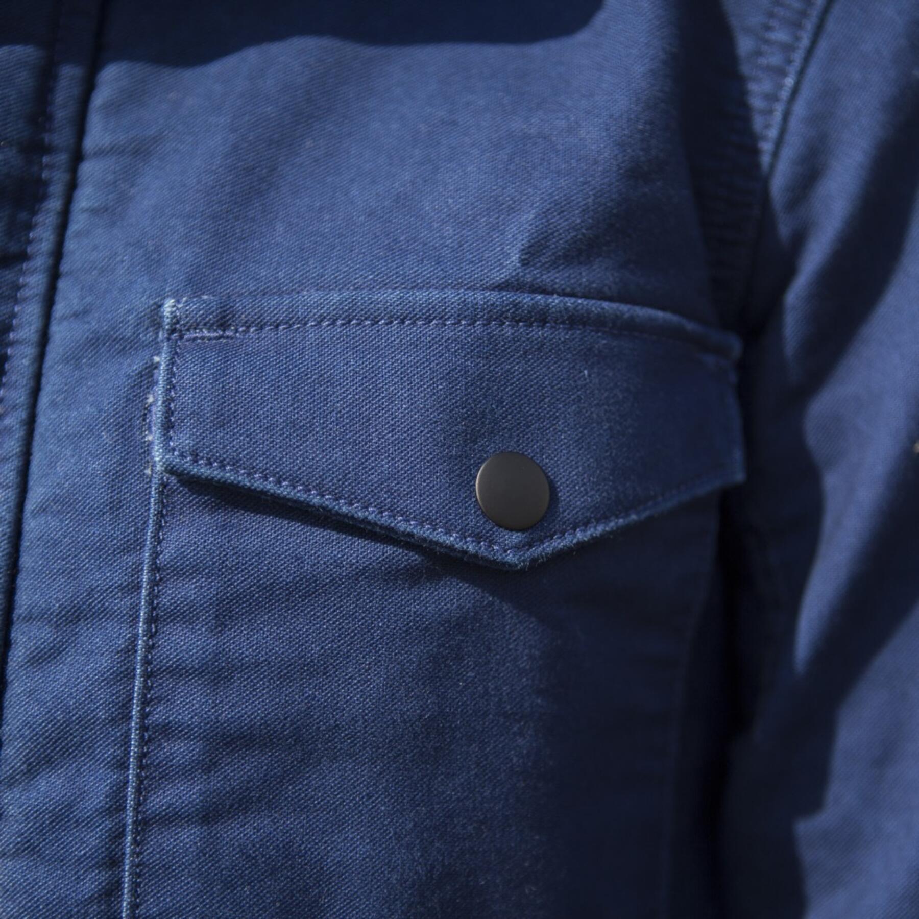 gustin field jacket - indigo dyed moleskin