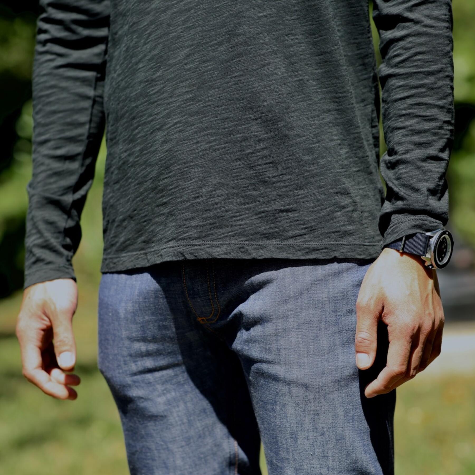 gustin superlight slub hoodie - vintage black