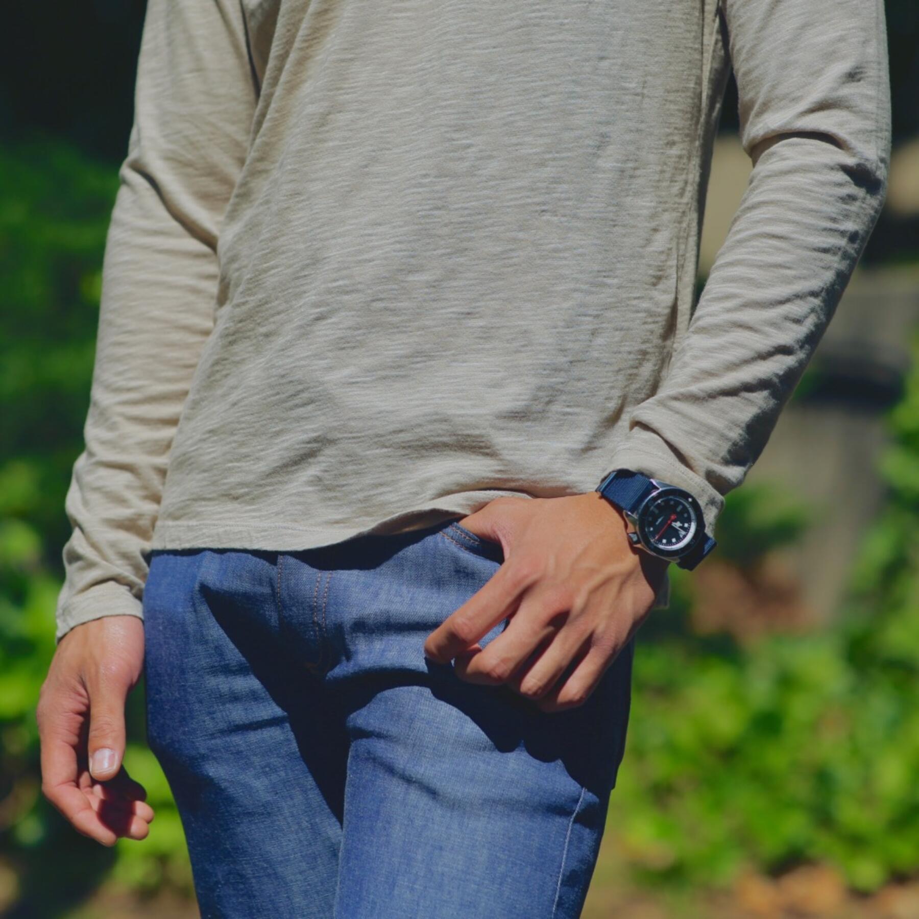 gustin superlight slub hoodie - sand