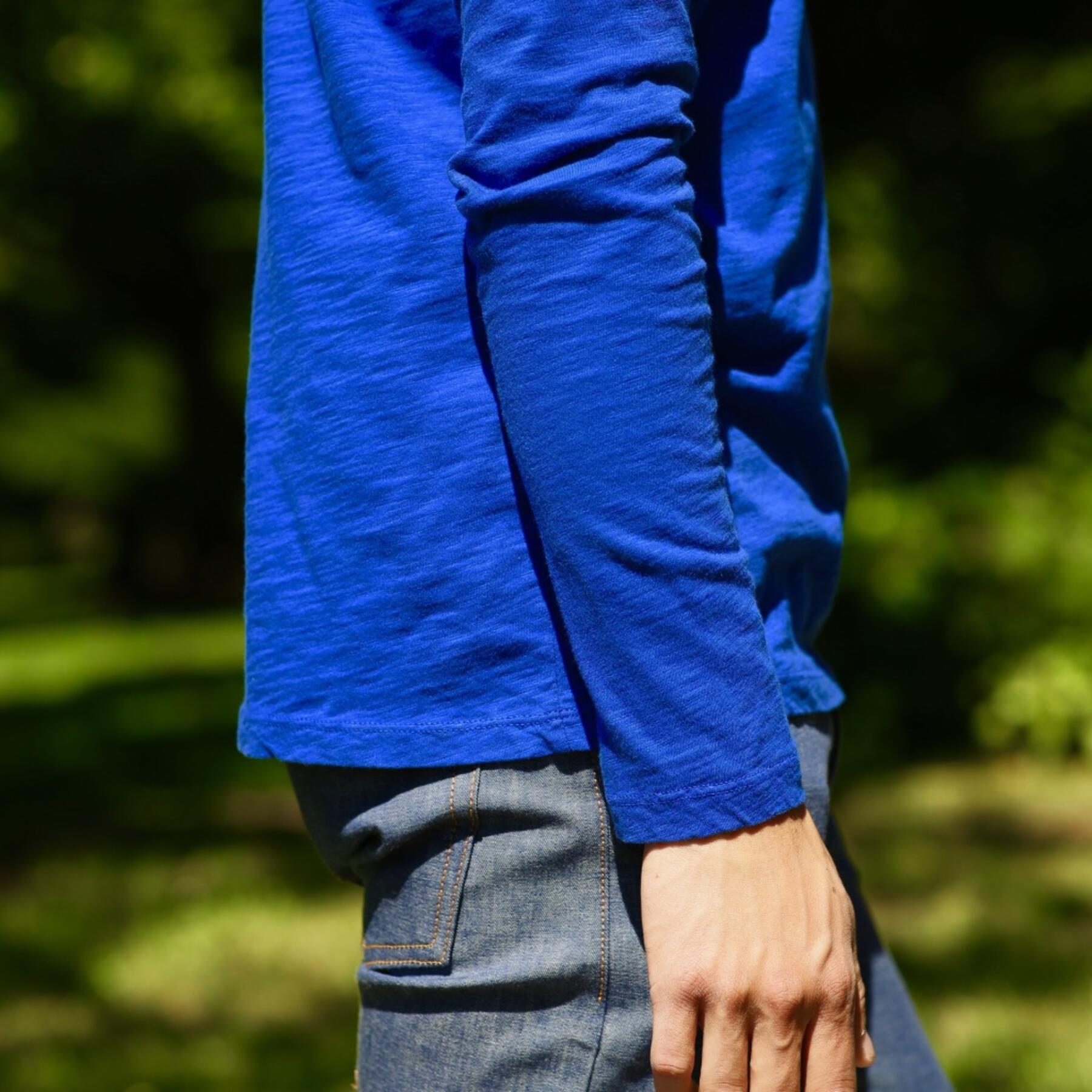 gustin superlight slub hoodie - royal