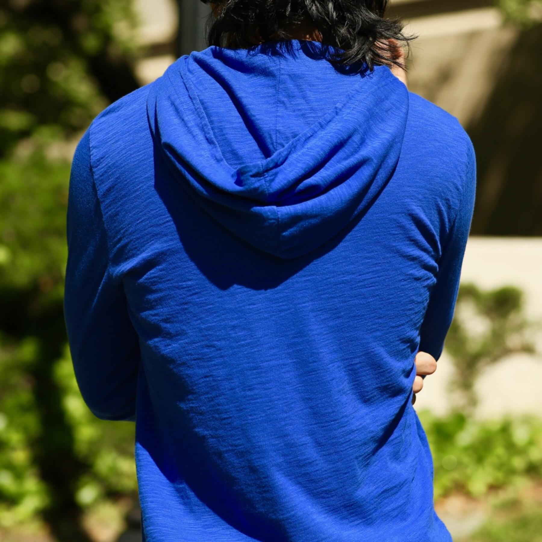 gustin superlight slub hoodie - royal
