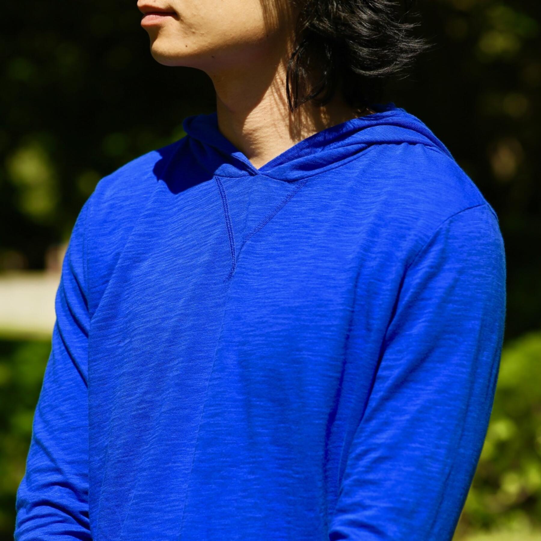gustin superlight slub hoodie - royal