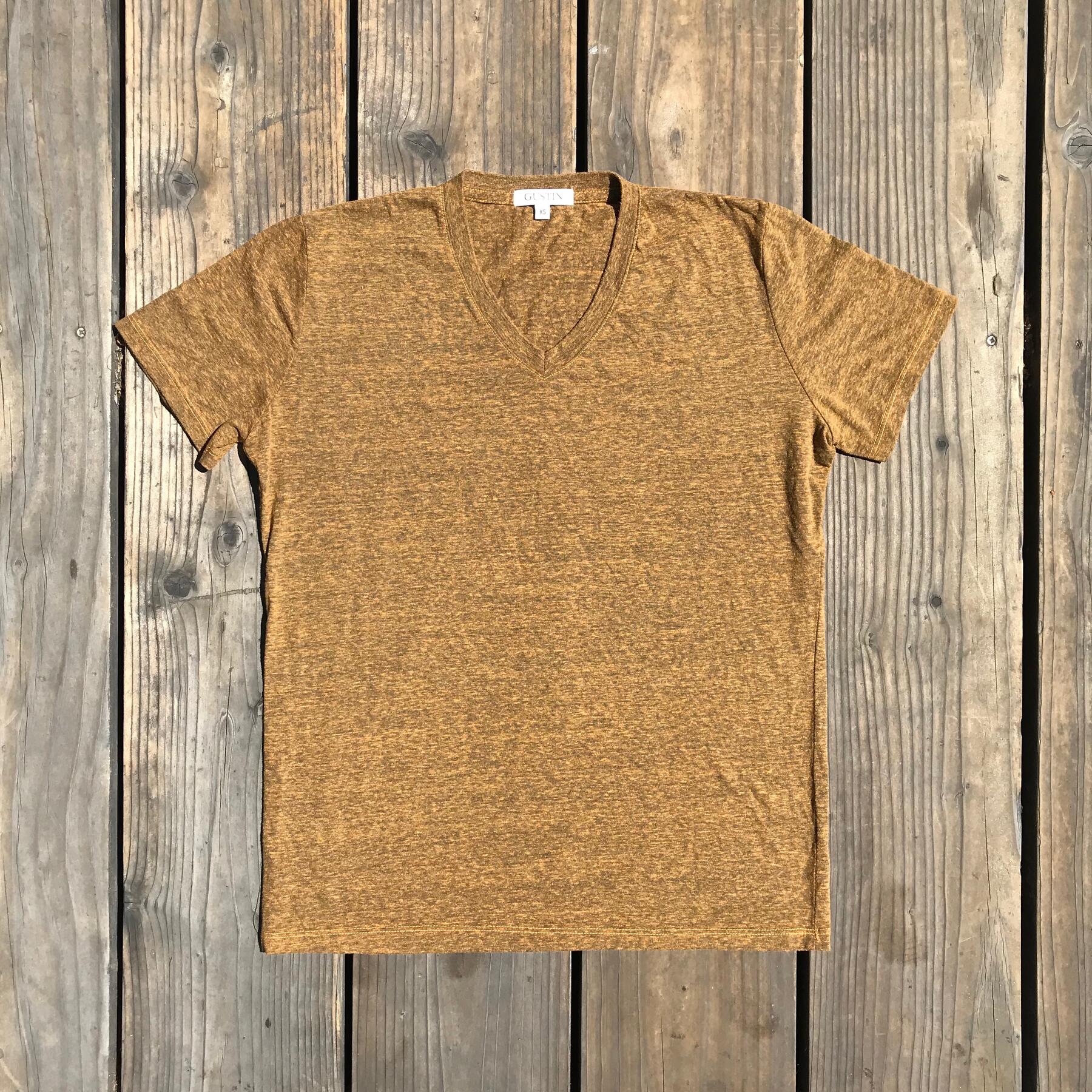 gustin usa heather v-neck t-shirt 3pk (faded blue, bronze, fern green)