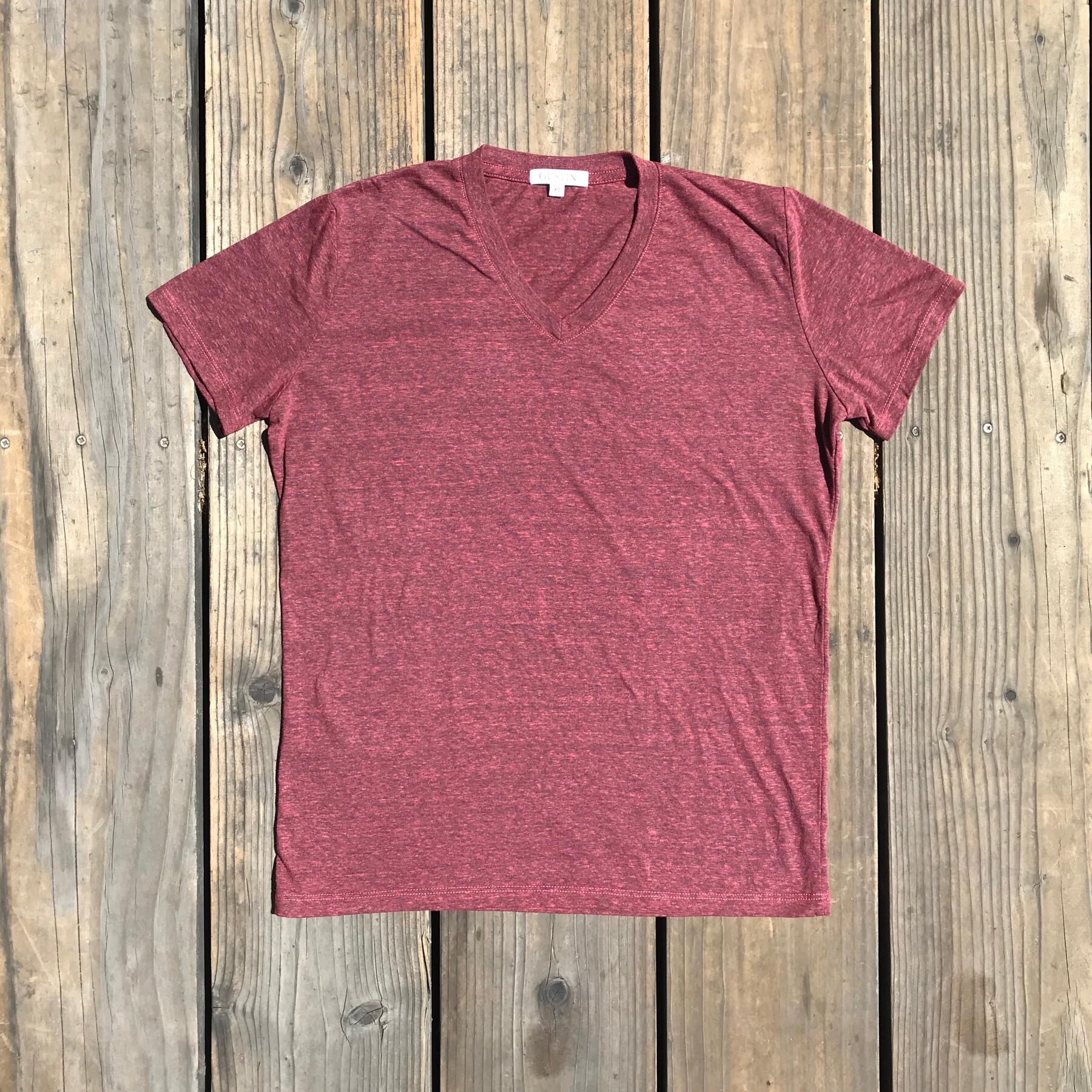 gustin usa heather v-neck t-shirt 3pk (crimson, sky blue, gold)