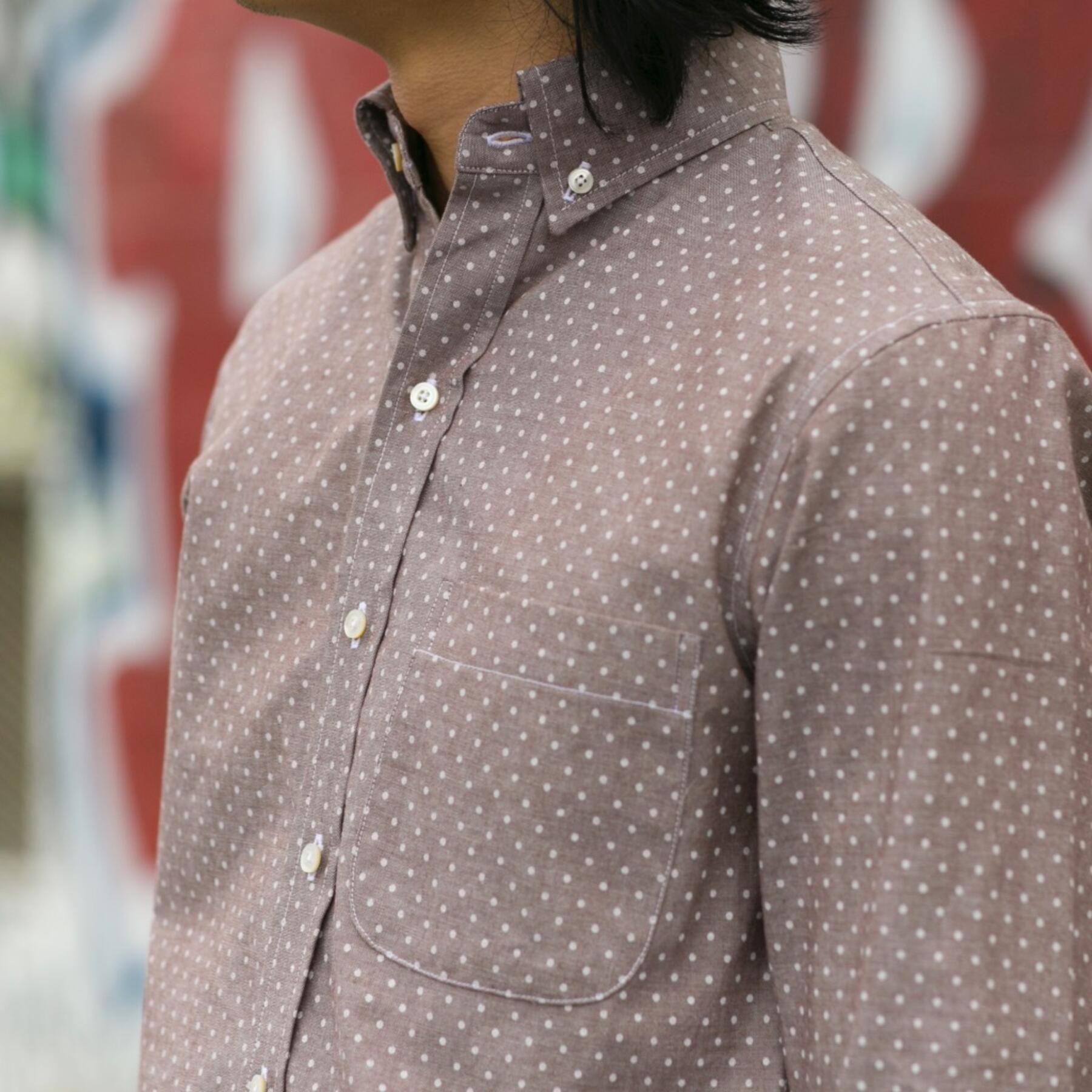 gustin #602 rust dot chambray