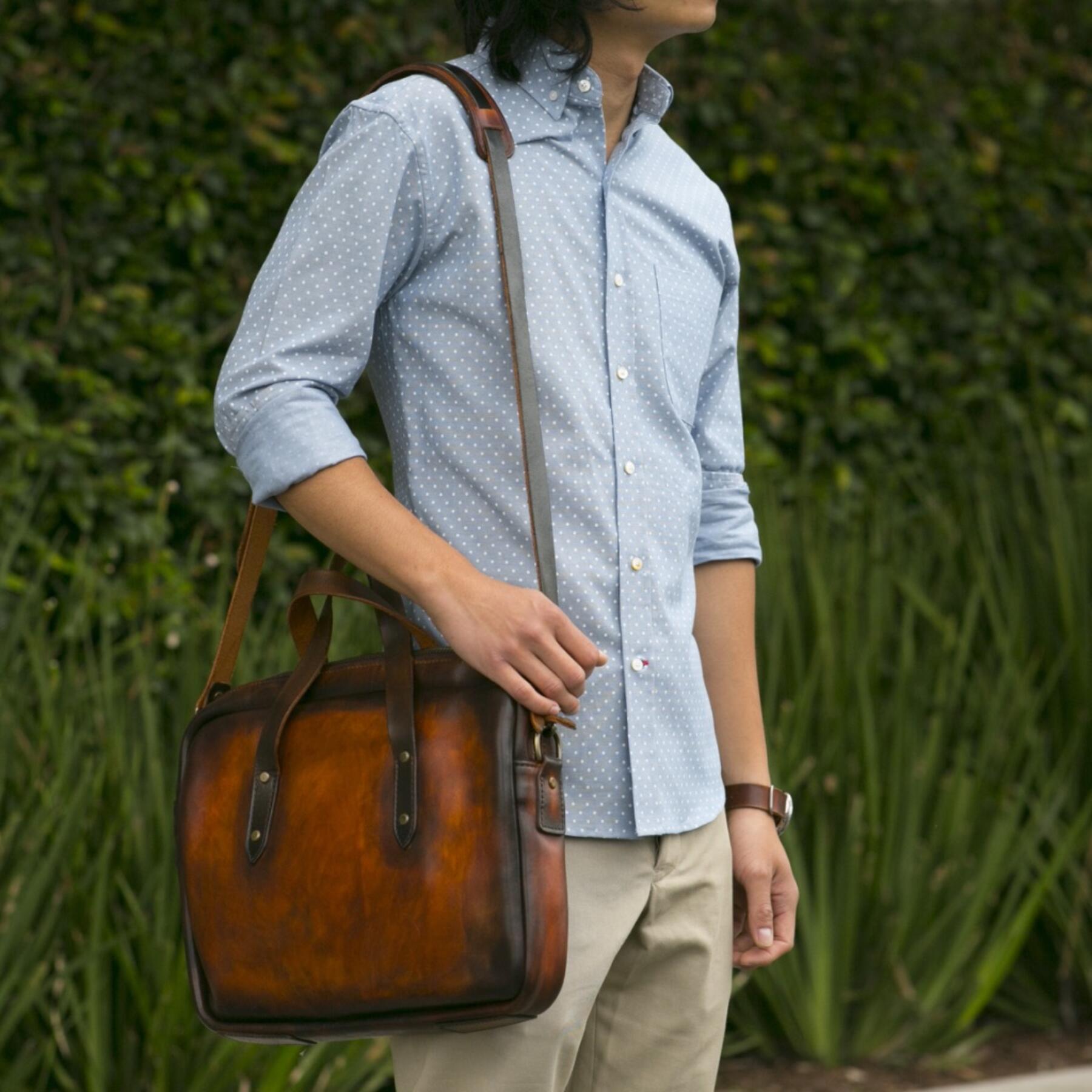 gustin #603 sky dot chambray
