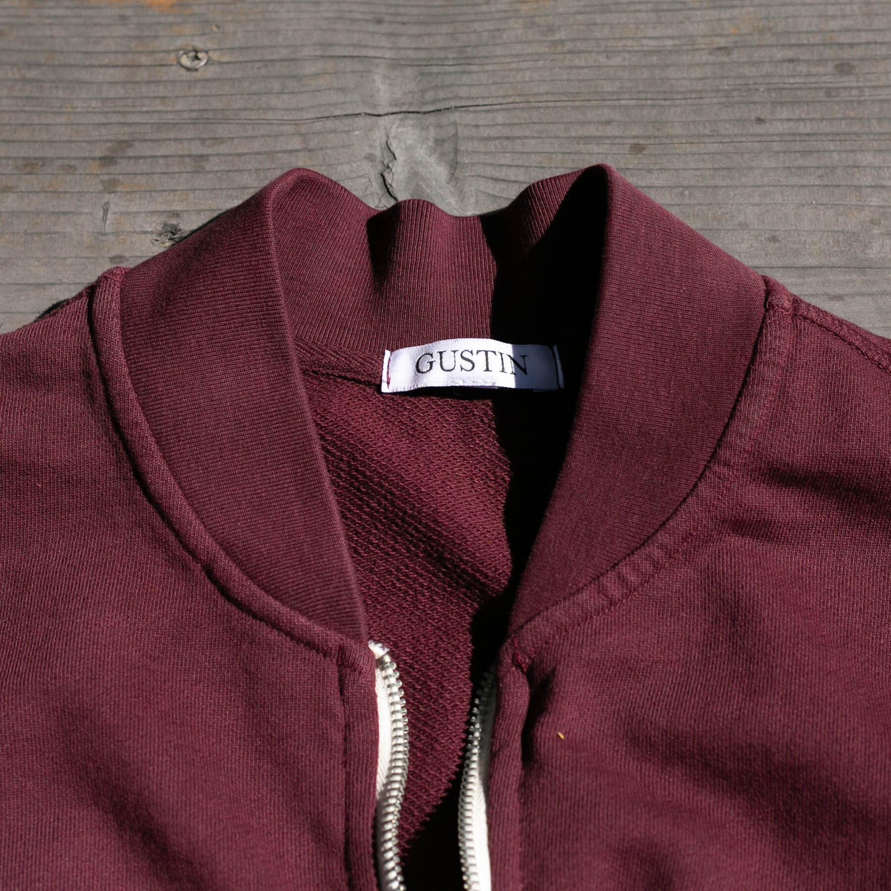 gustin varsity jacket - crimson