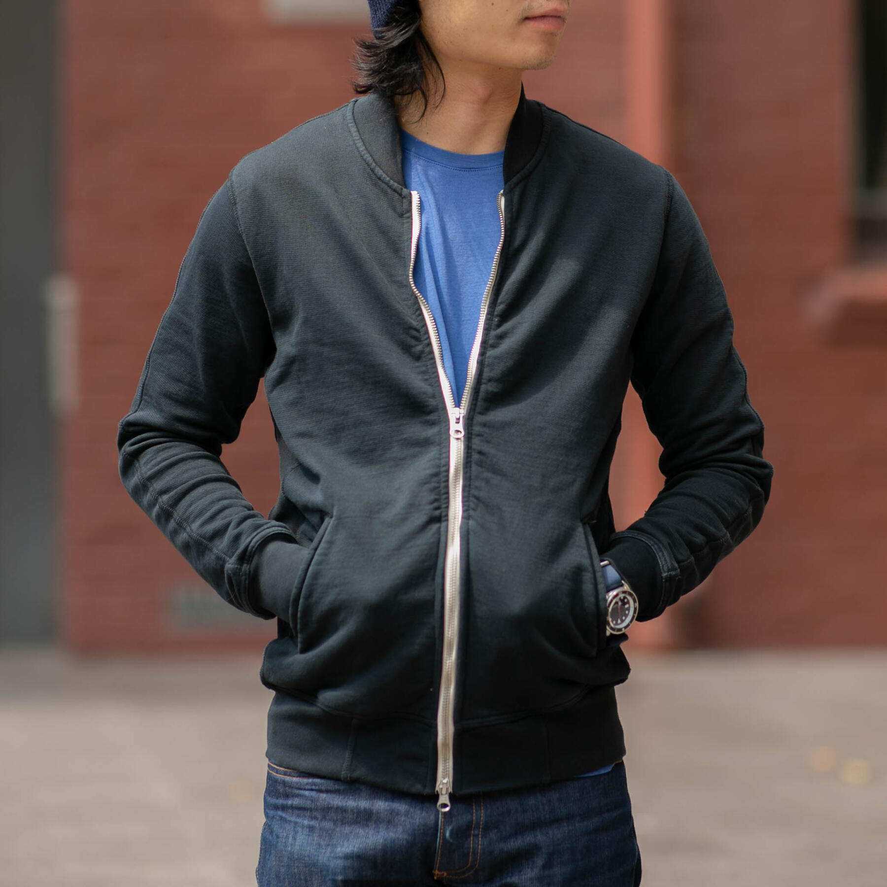 gustin varsity jacket - black