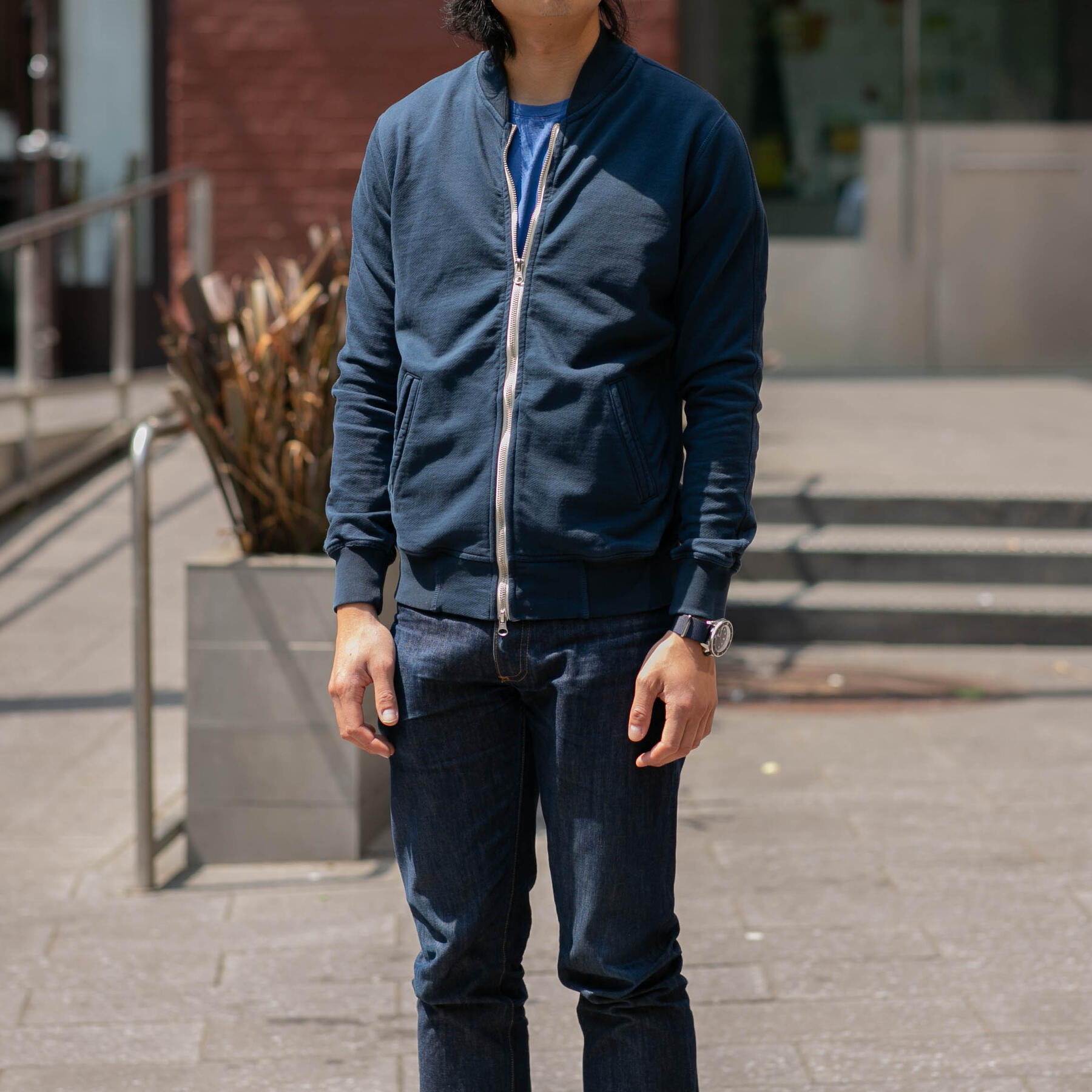 gustin varsity jacket - navy