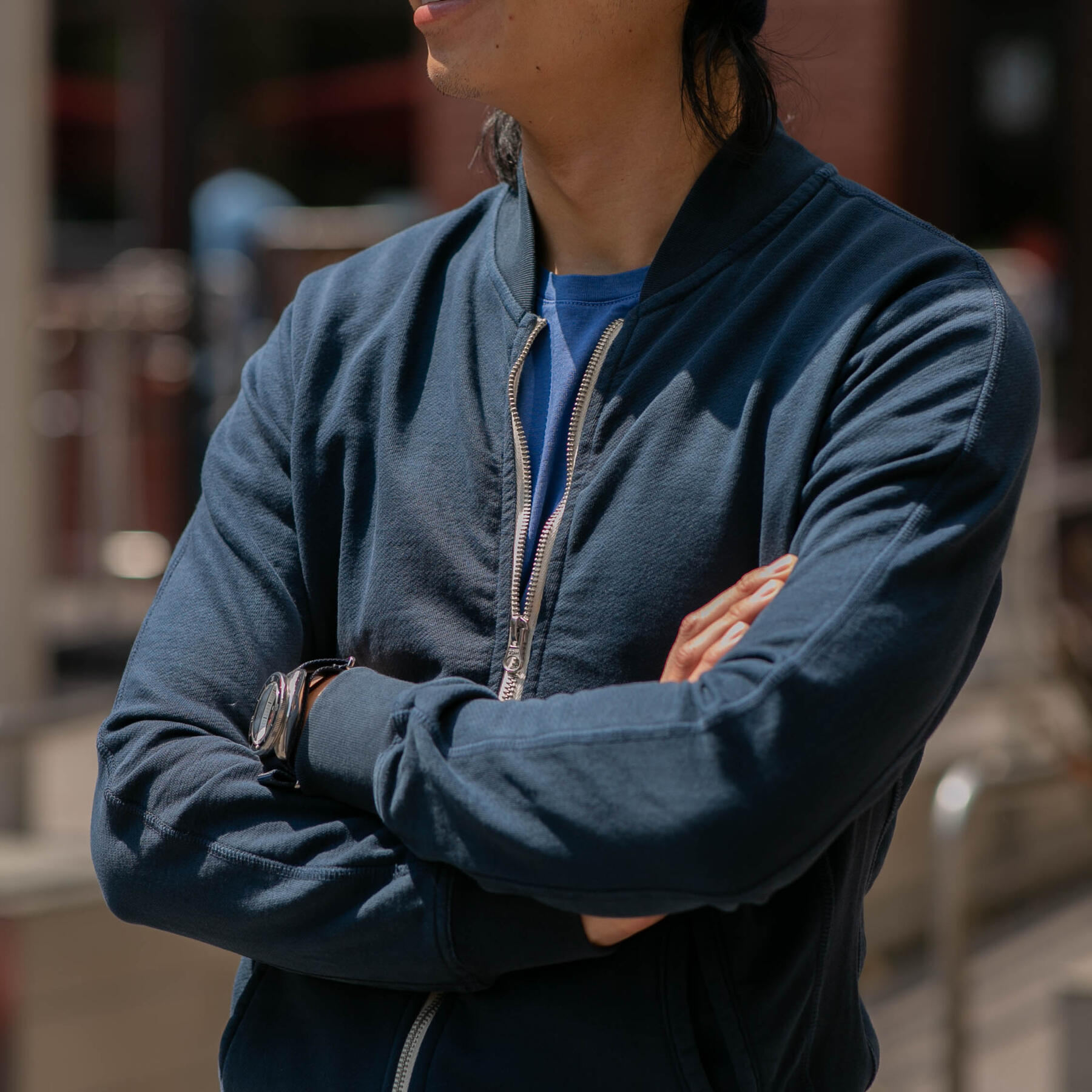gustin varsity jacket - navy
