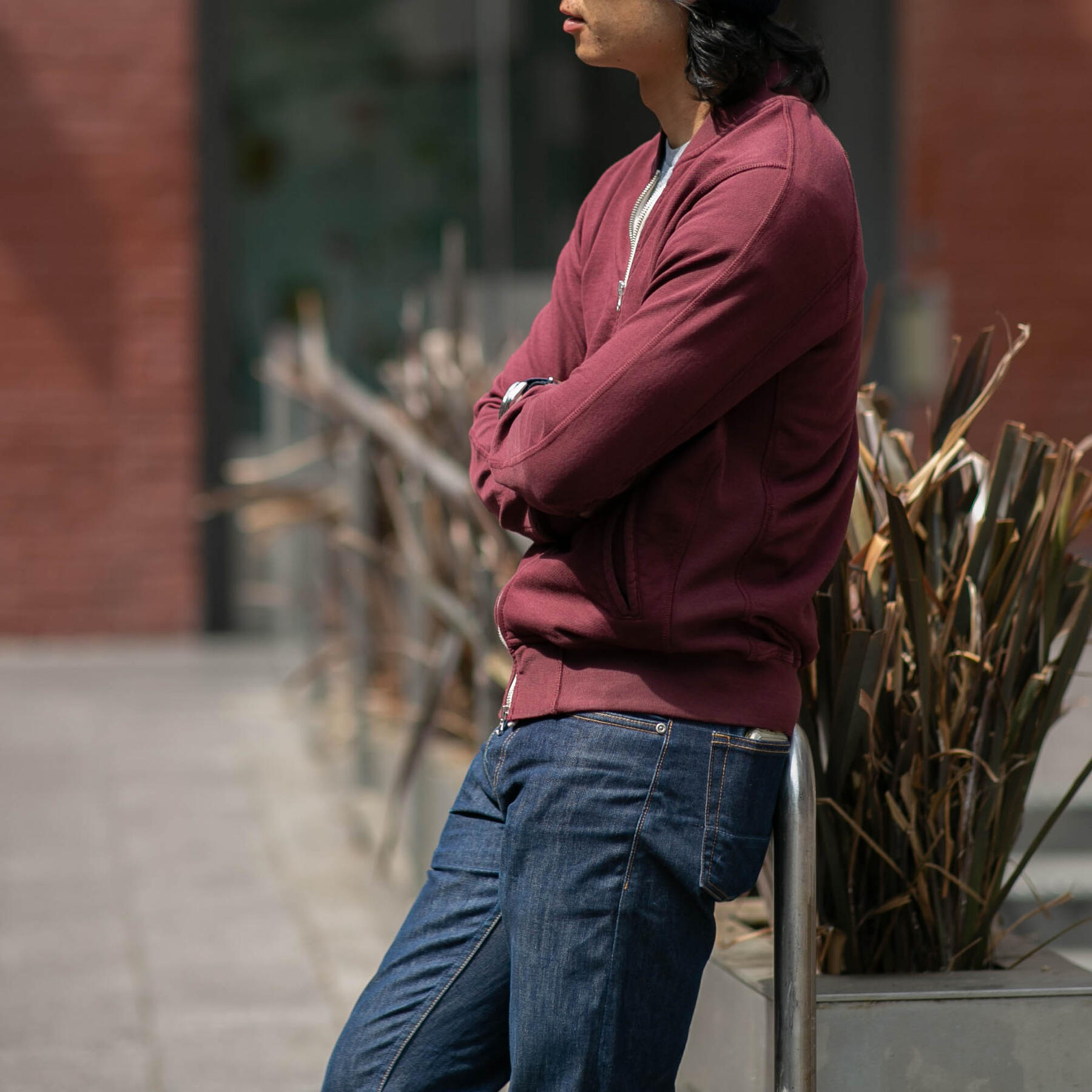 gustin varsity jacket - crimson