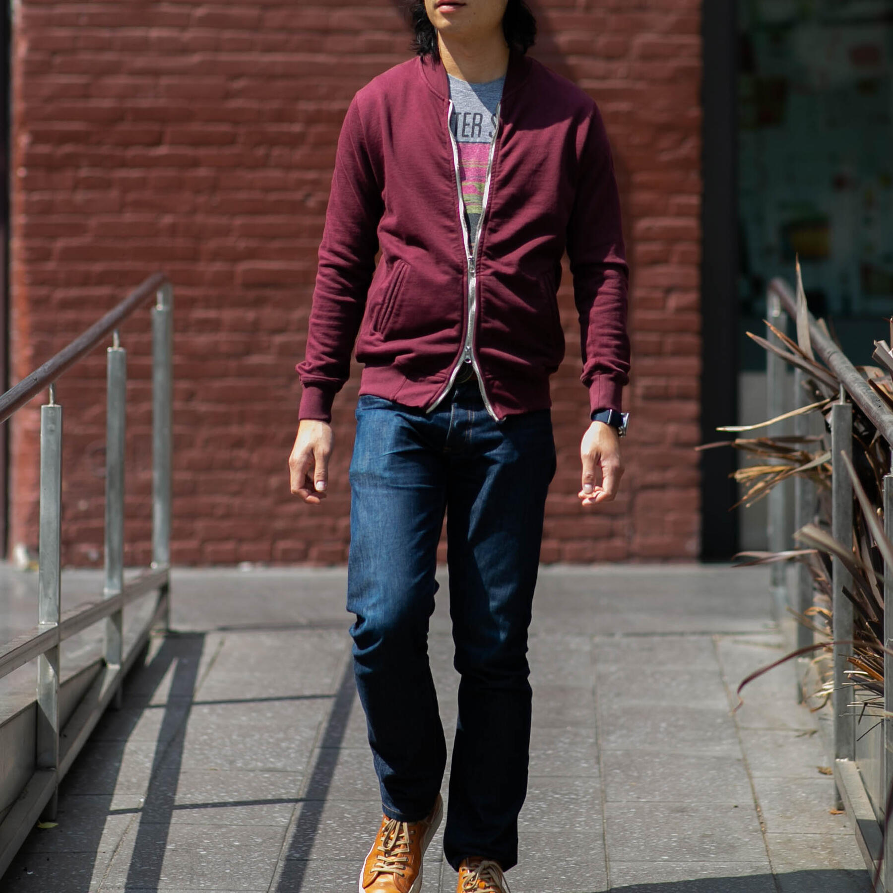gustin varsity jacket - crimson