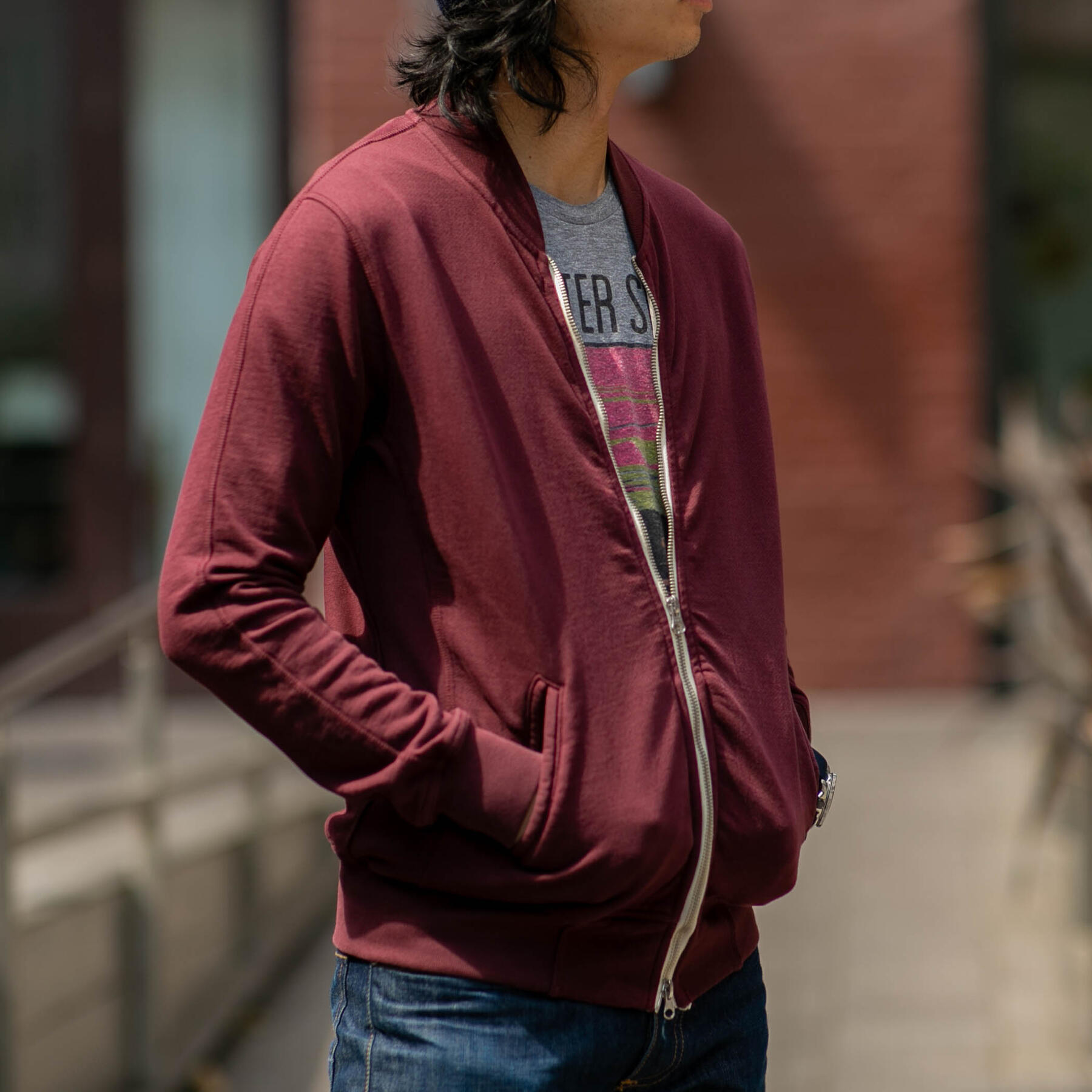 gustin varsity jacket - crimson