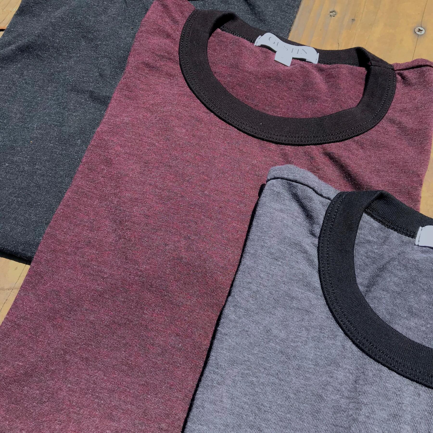 gustin ringer heather t-shirt 3pk - graphite, burgundy, coal