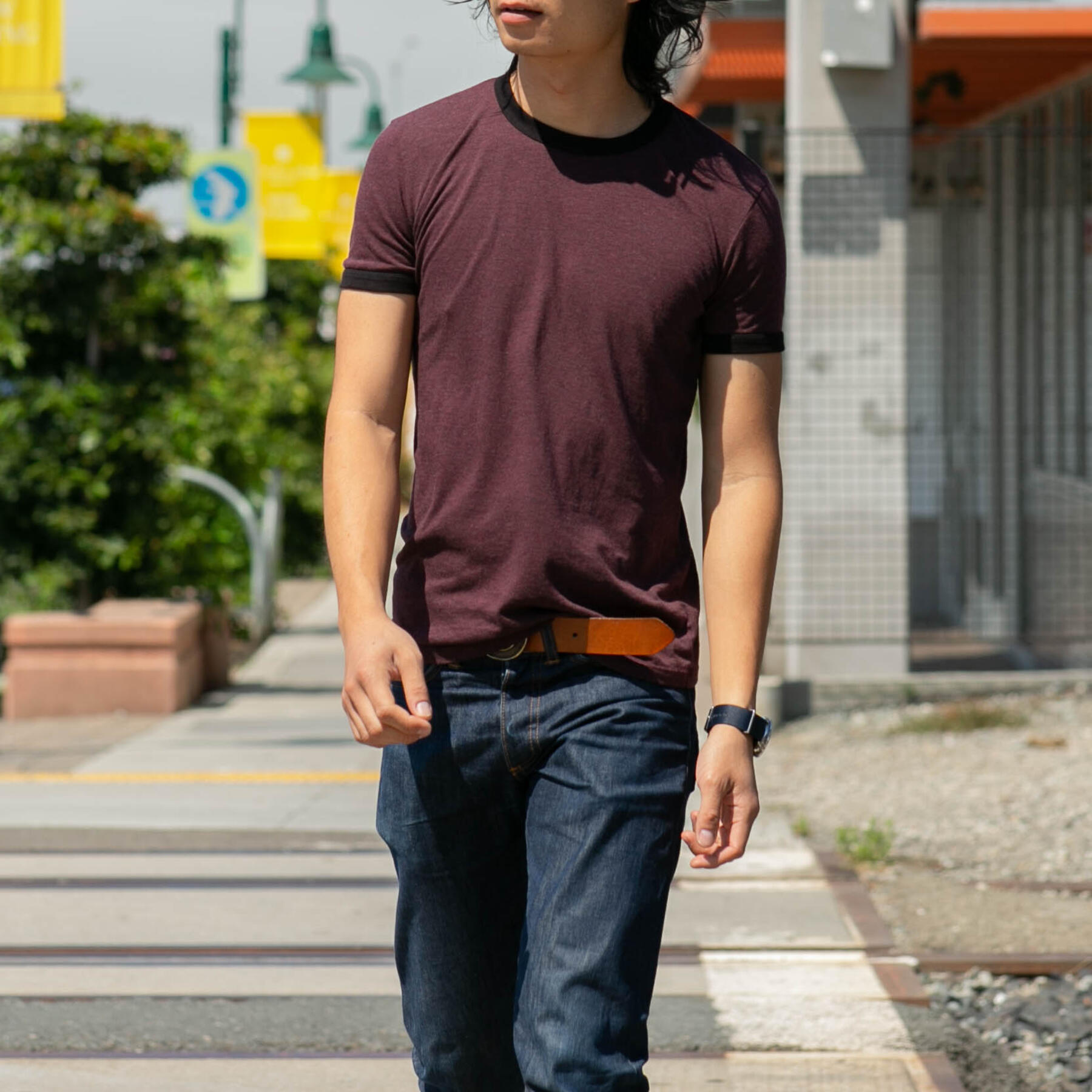 gustin ringer heather t-shirt 3pk - graphite, burgundy, coal