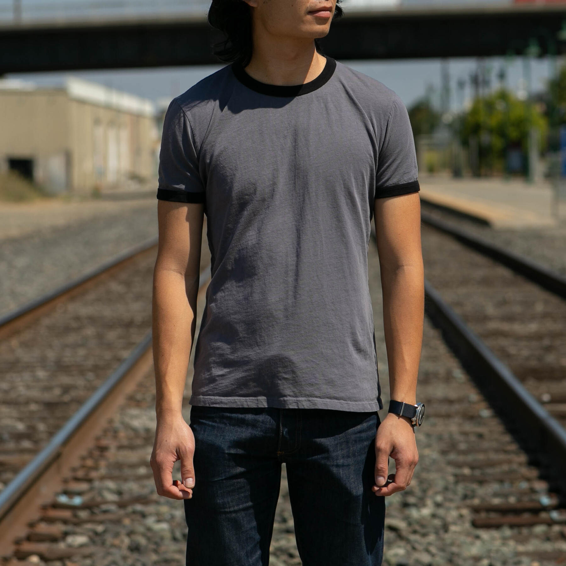 gustin ringer cotton t-shirt 3pk - graphite, burgundy, coal