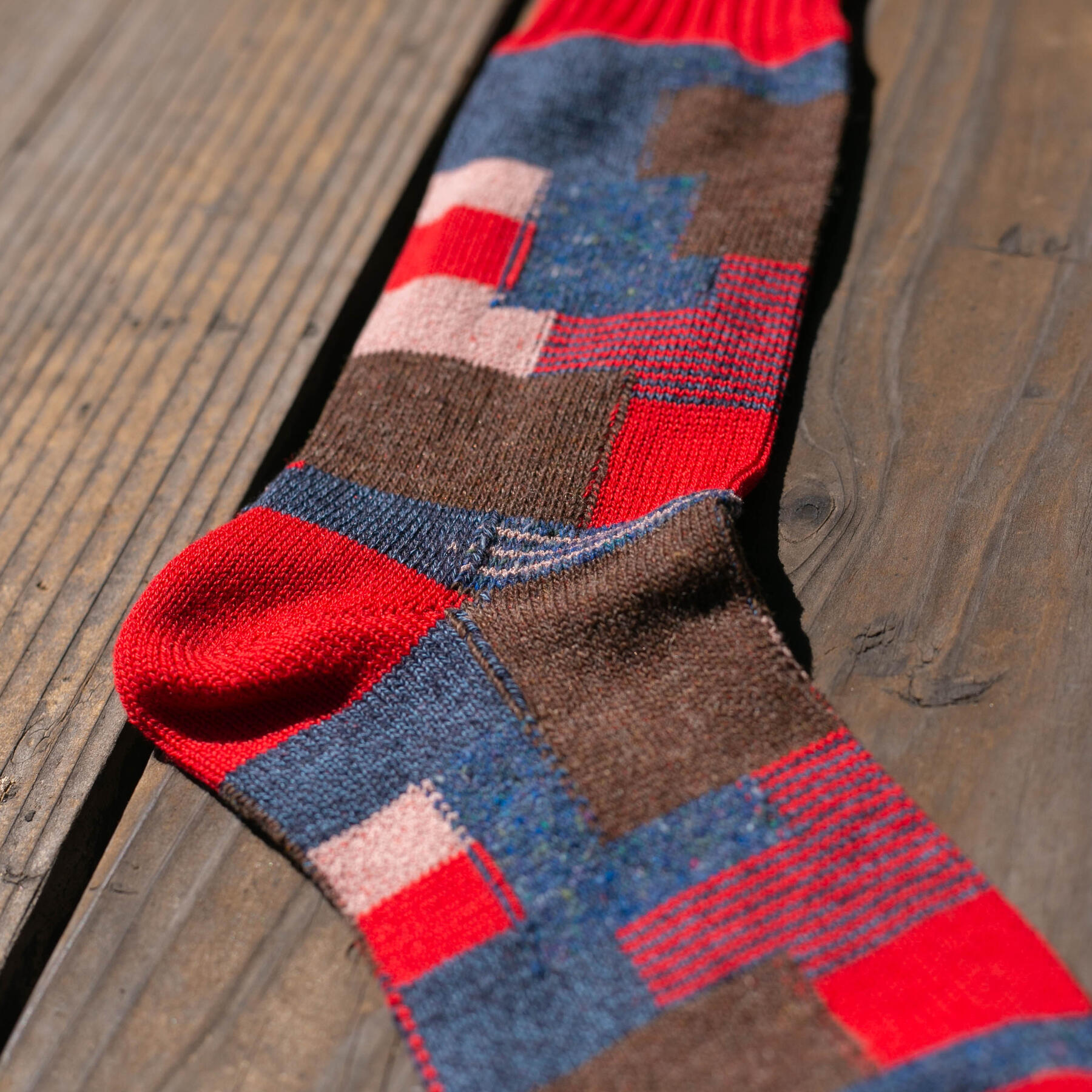 gustin japan patchwork sock 2pk