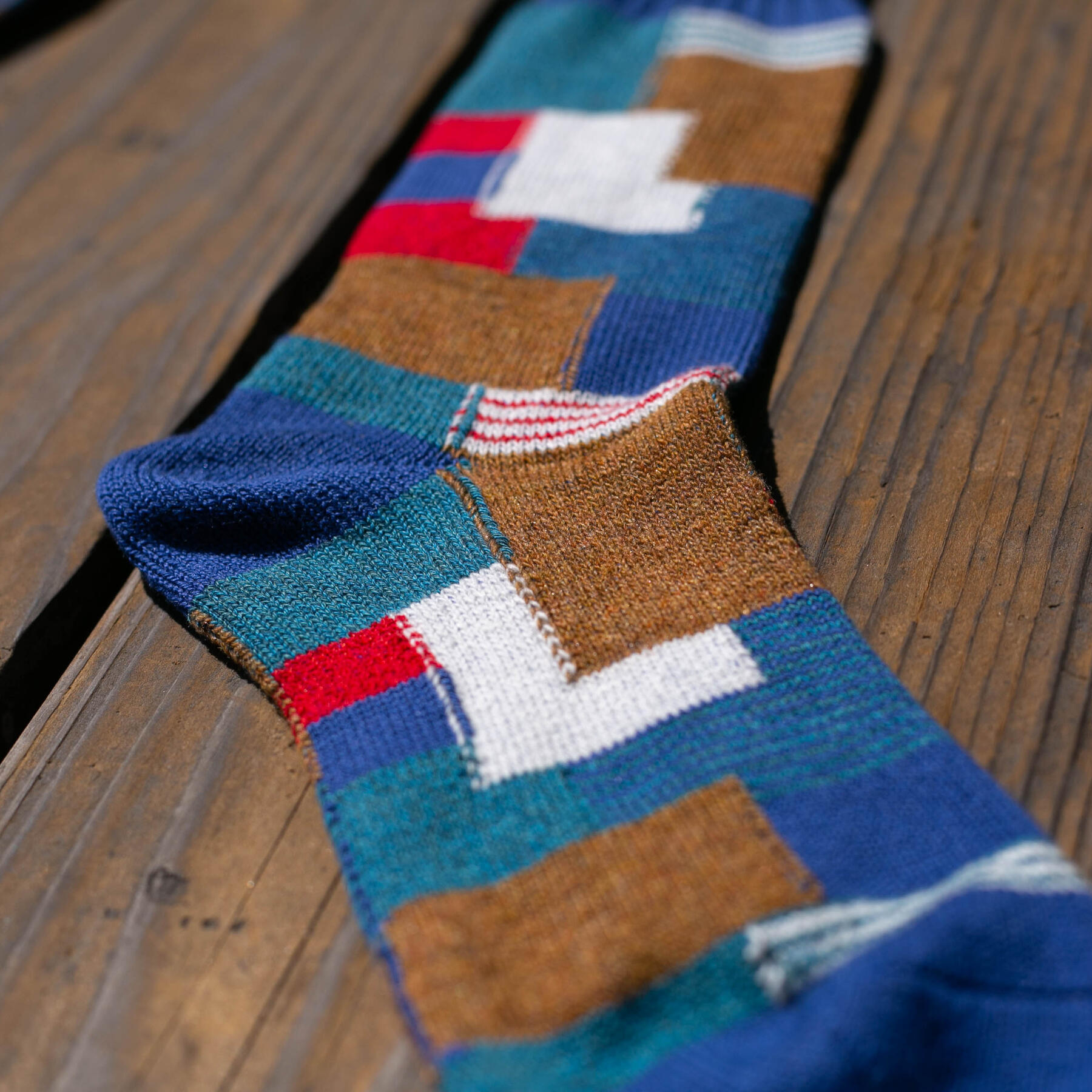 gustin japan patchwork sock 2pk