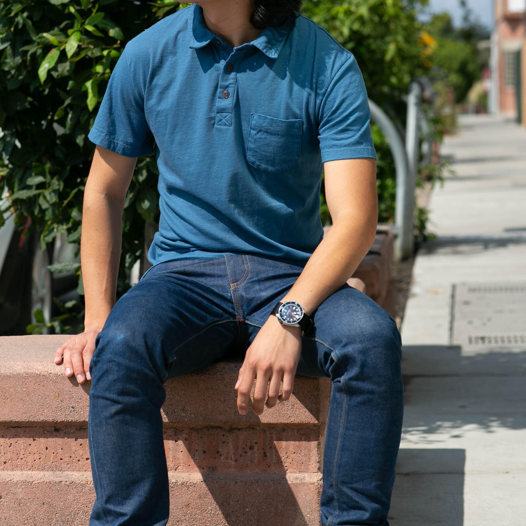 gustin usa pocket polo 2 pack (azure, grey)