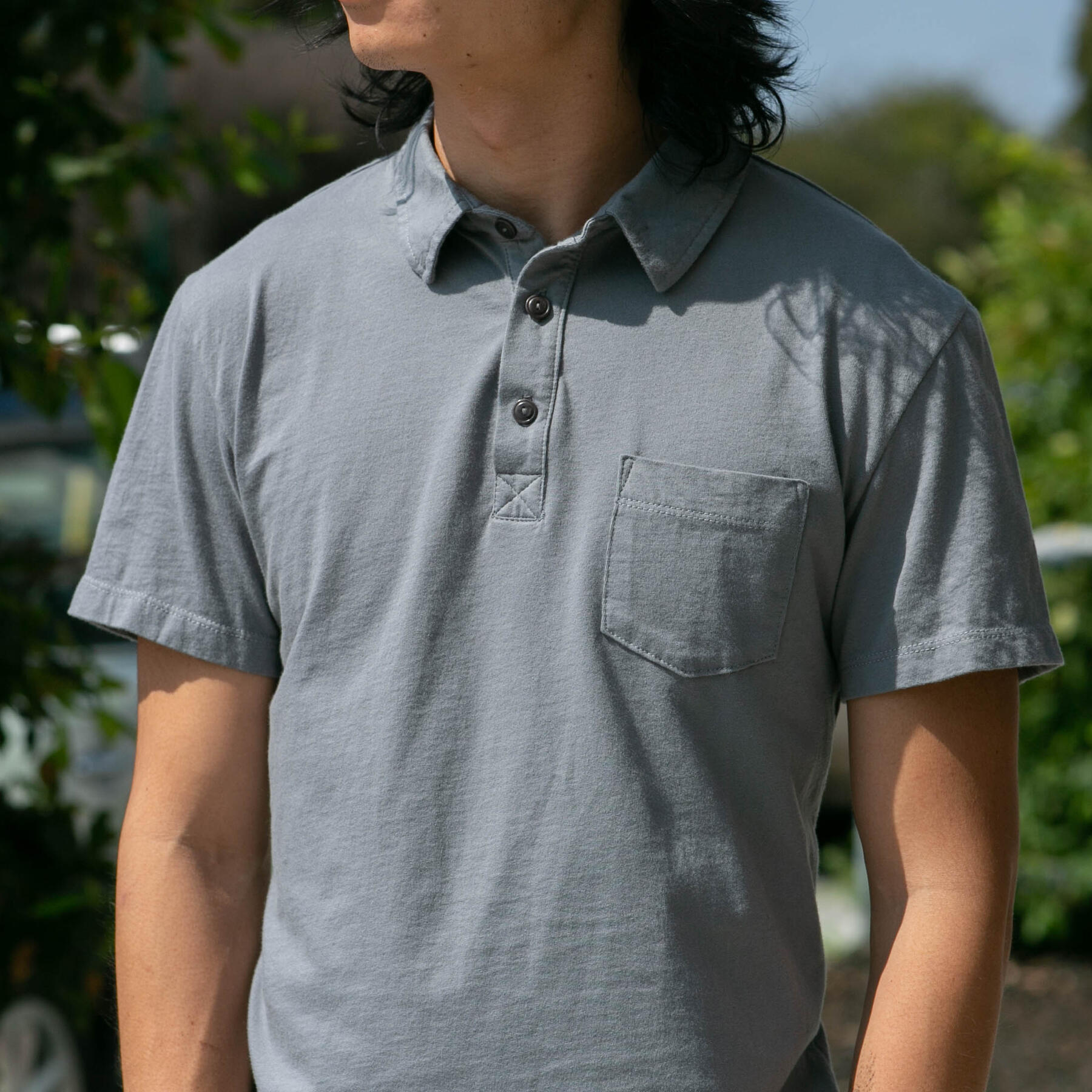 gustin usa pocket polo 2 pack (azure, grey)