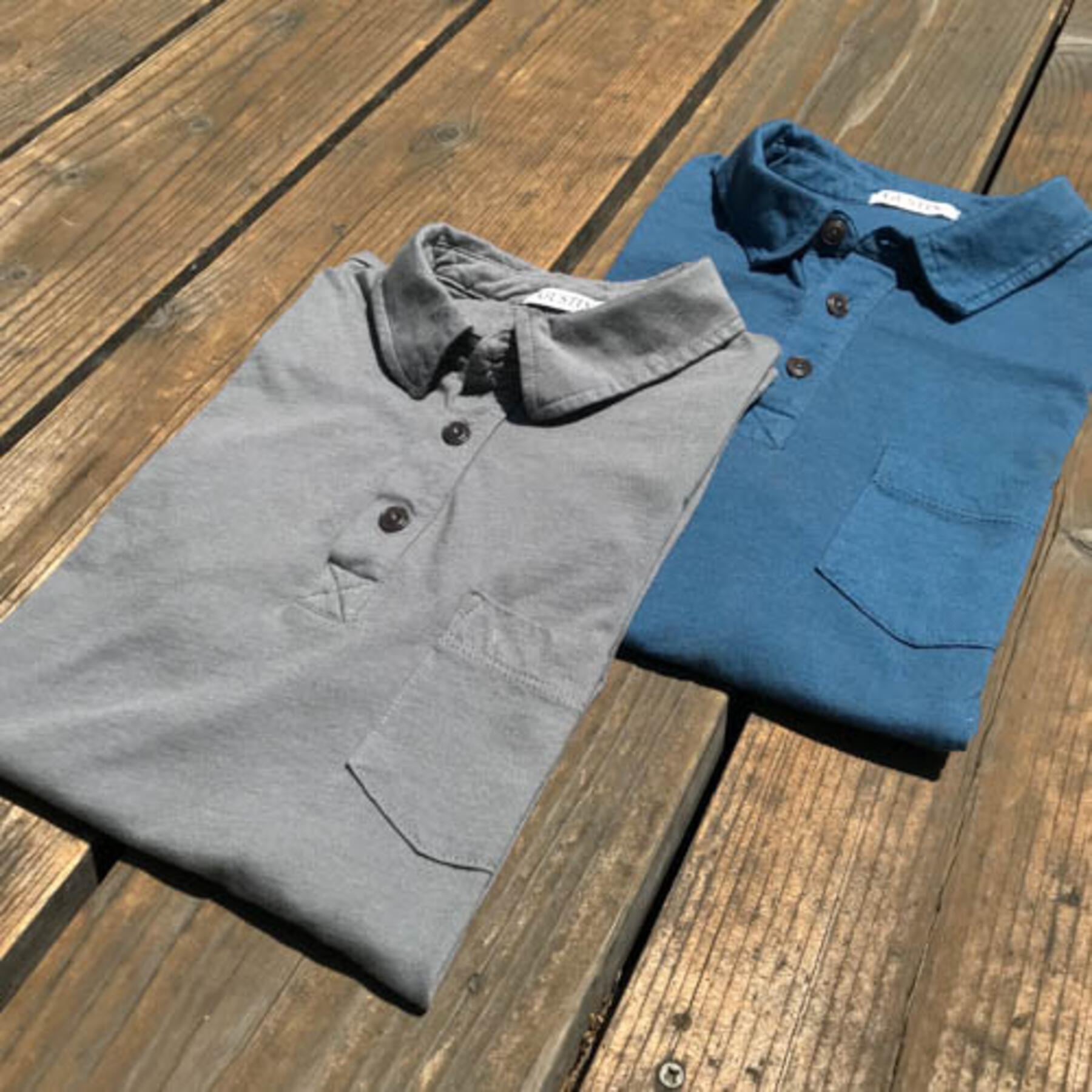 gustin usa pocket polo 2 pack (azure, grey)