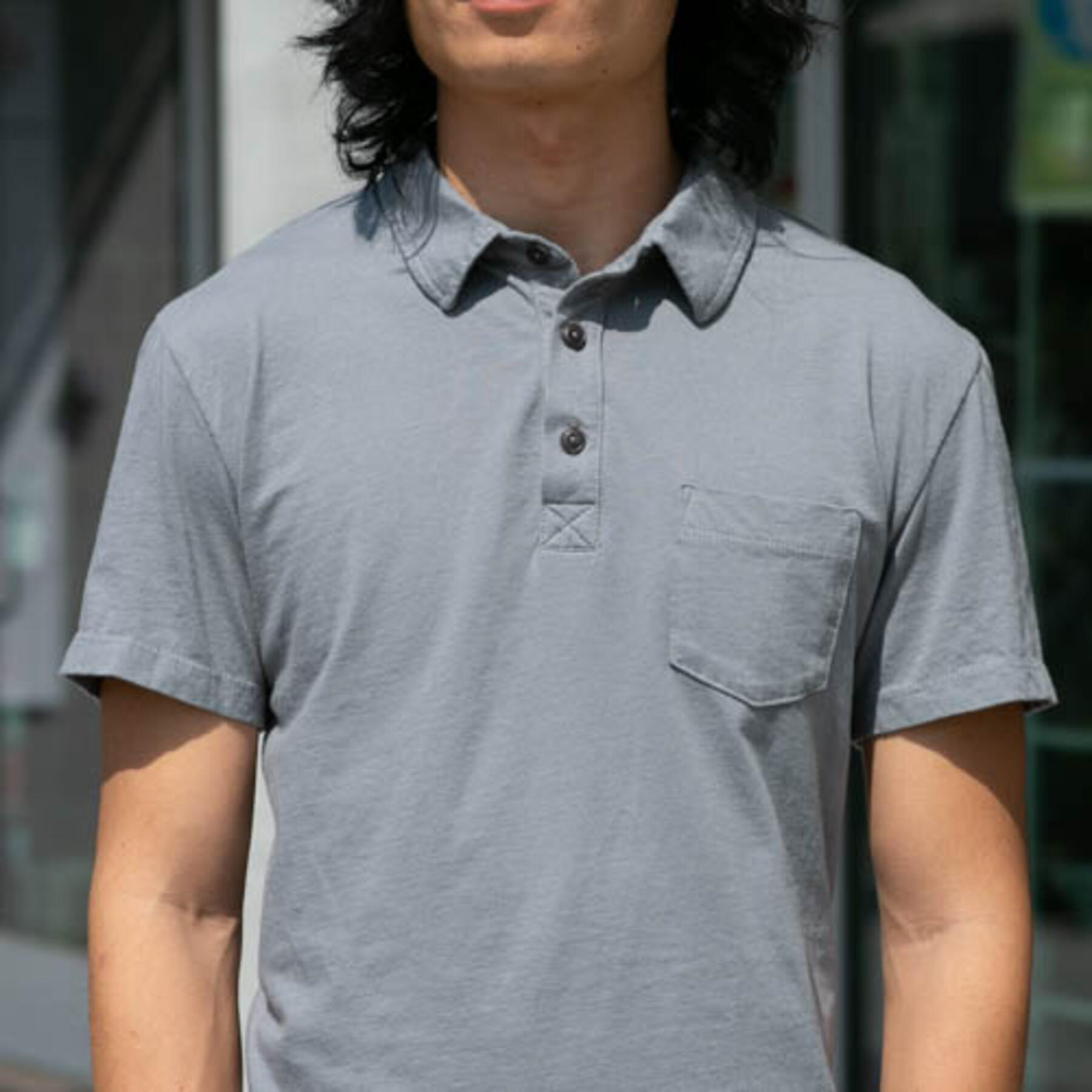 gustin usa pocket polo - grey