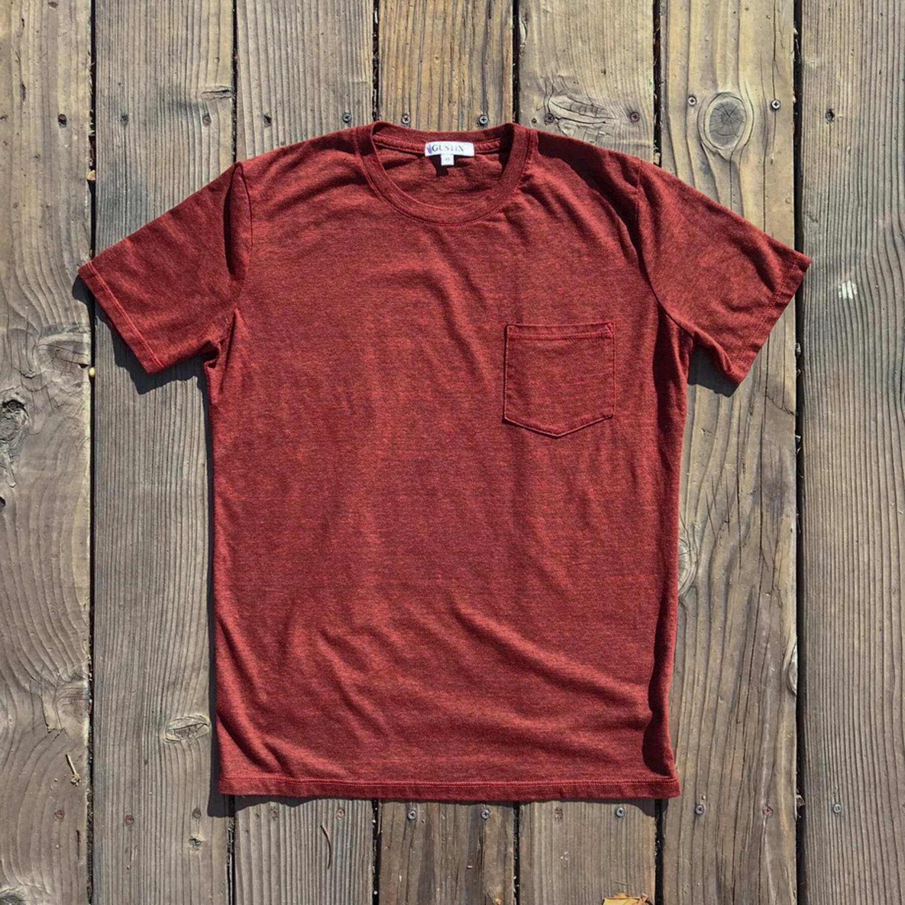 gustin usa heather pocket t-shirt - 3pk (cypress, oxblood, navy)