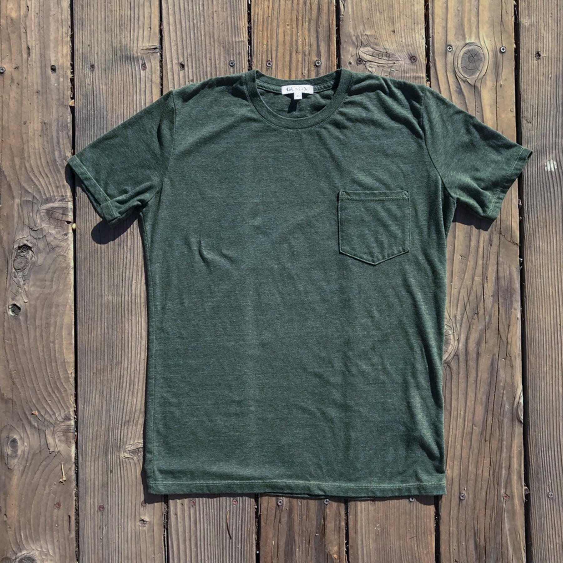 gustin usa heather pocket t-shirt - 3pk (cypress, oxblood, navy)