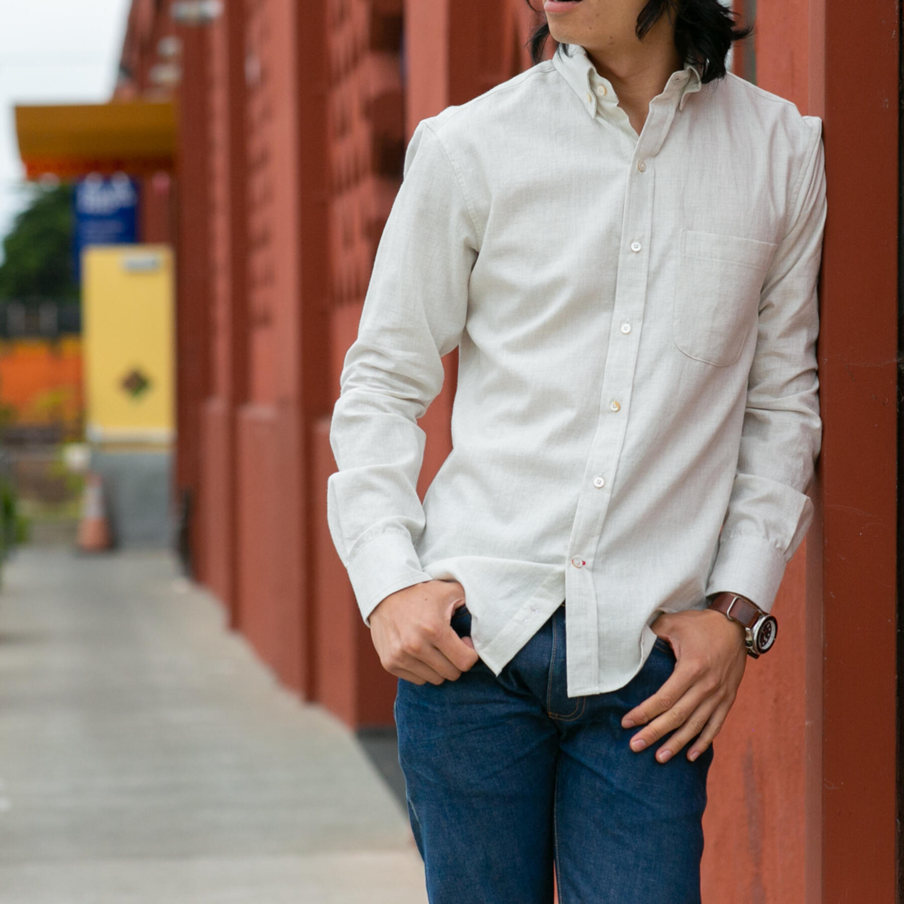 gustin #611 ivory brushed heather