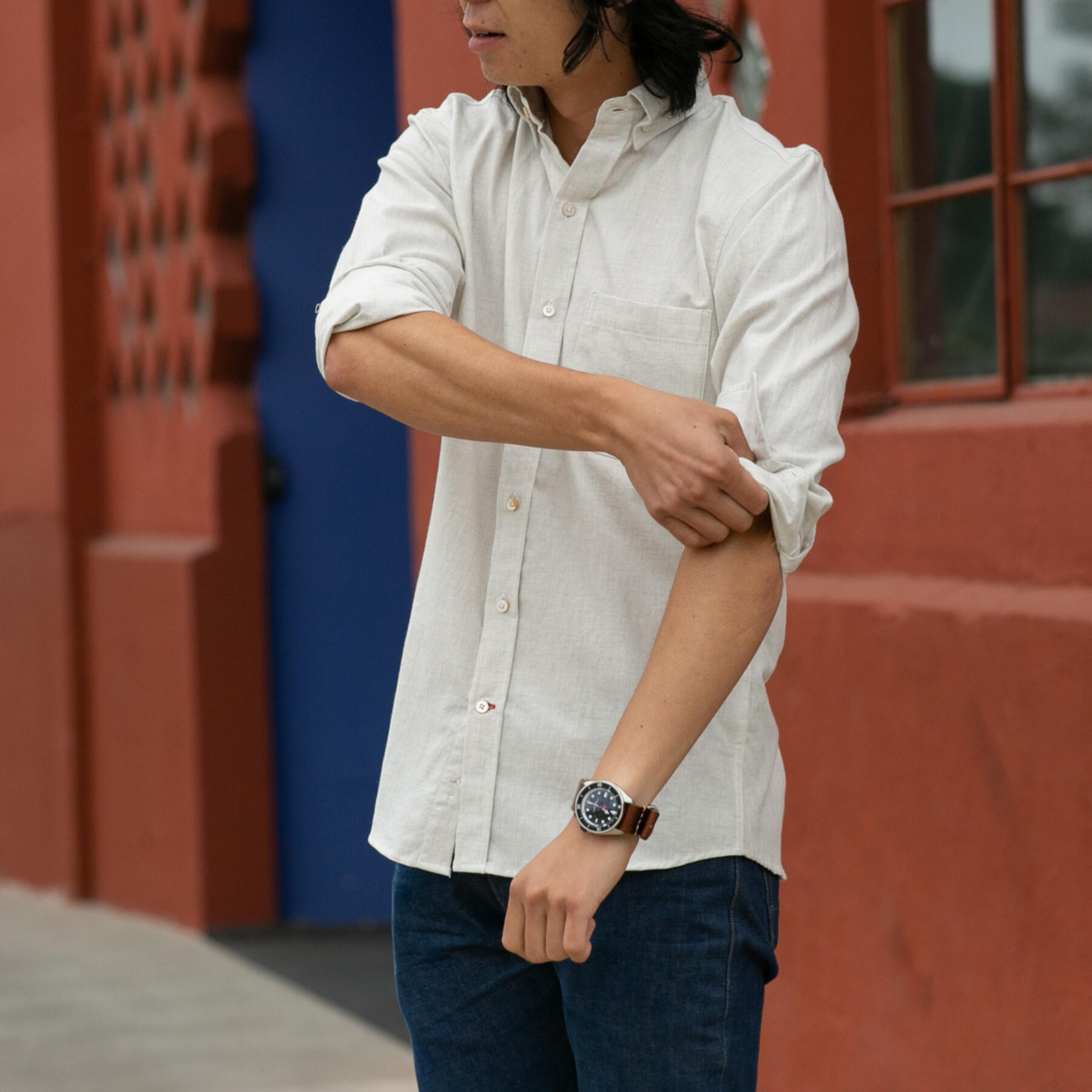 gustin #611 ivory brushed heather