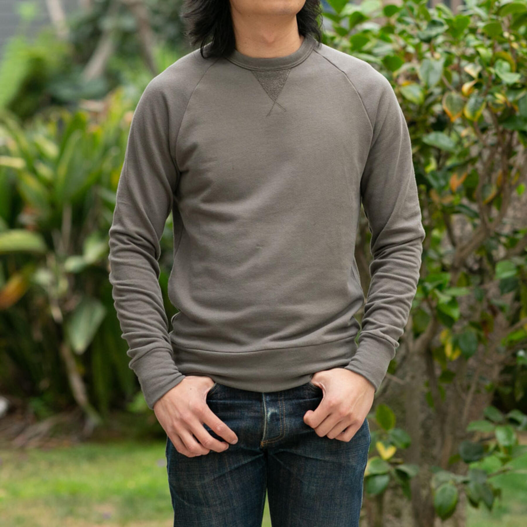 gustin american crewneck sweatshirt - army