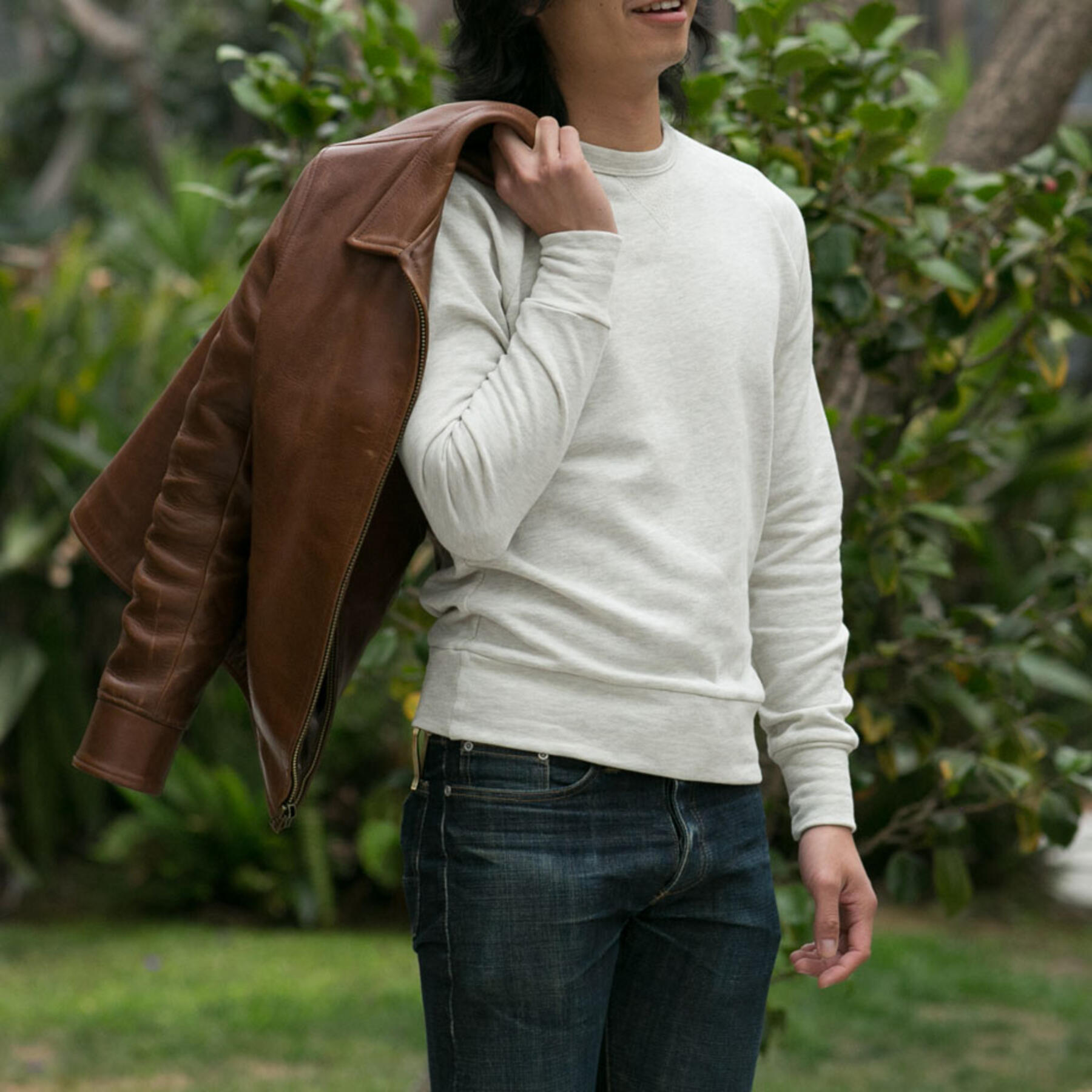 gustin american crewneck sweatshirt - oatmeal