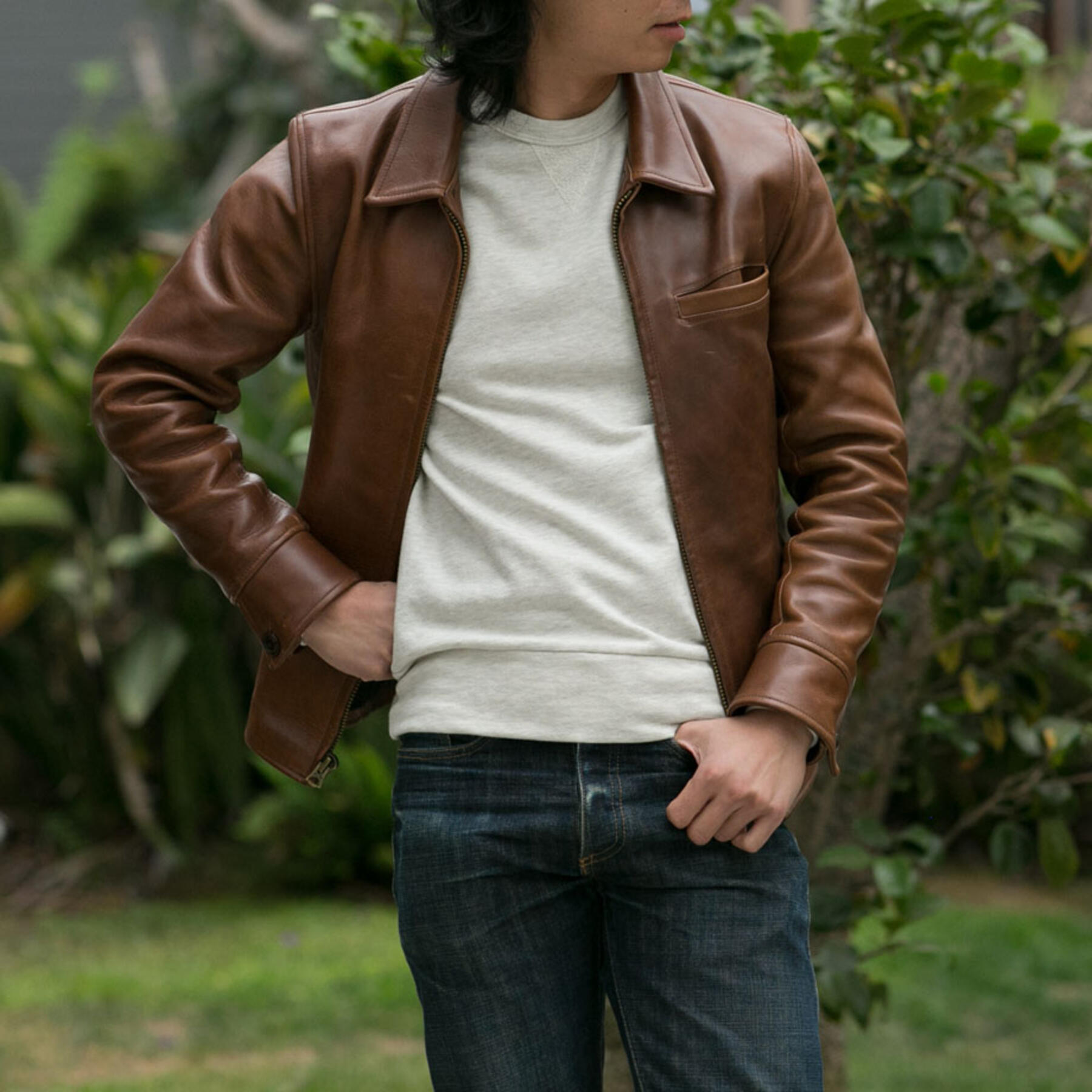 gustin american crewneck sweatshirt - oatmeal