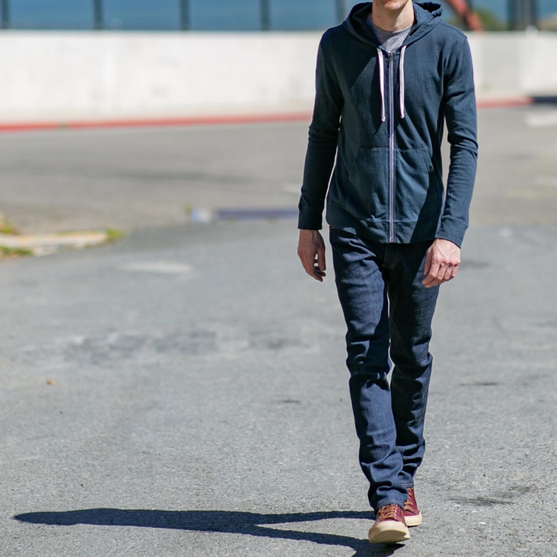 gustin superlight zip hoodie - navy
