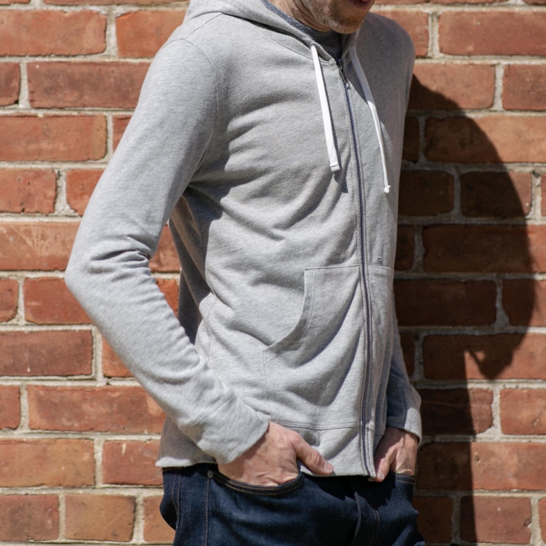 gustin superlight zip hoodie - heather grey