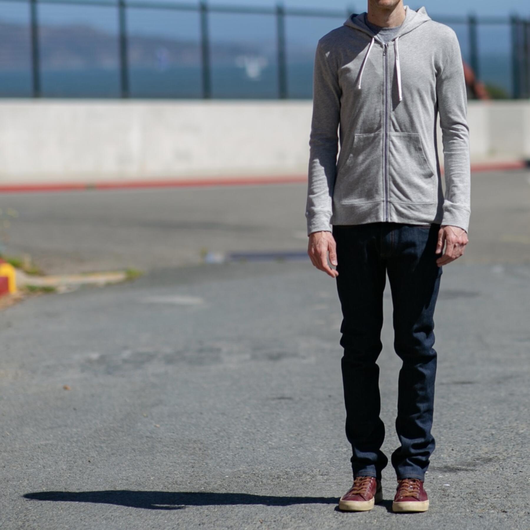 gustin superlight zip hoodie - heather grey
