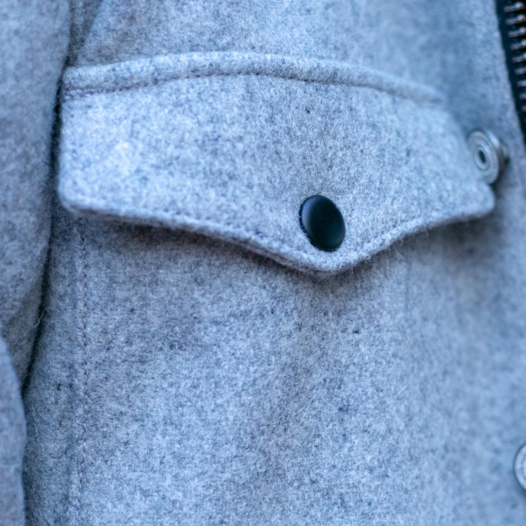 gustin heather grey wool field jacket